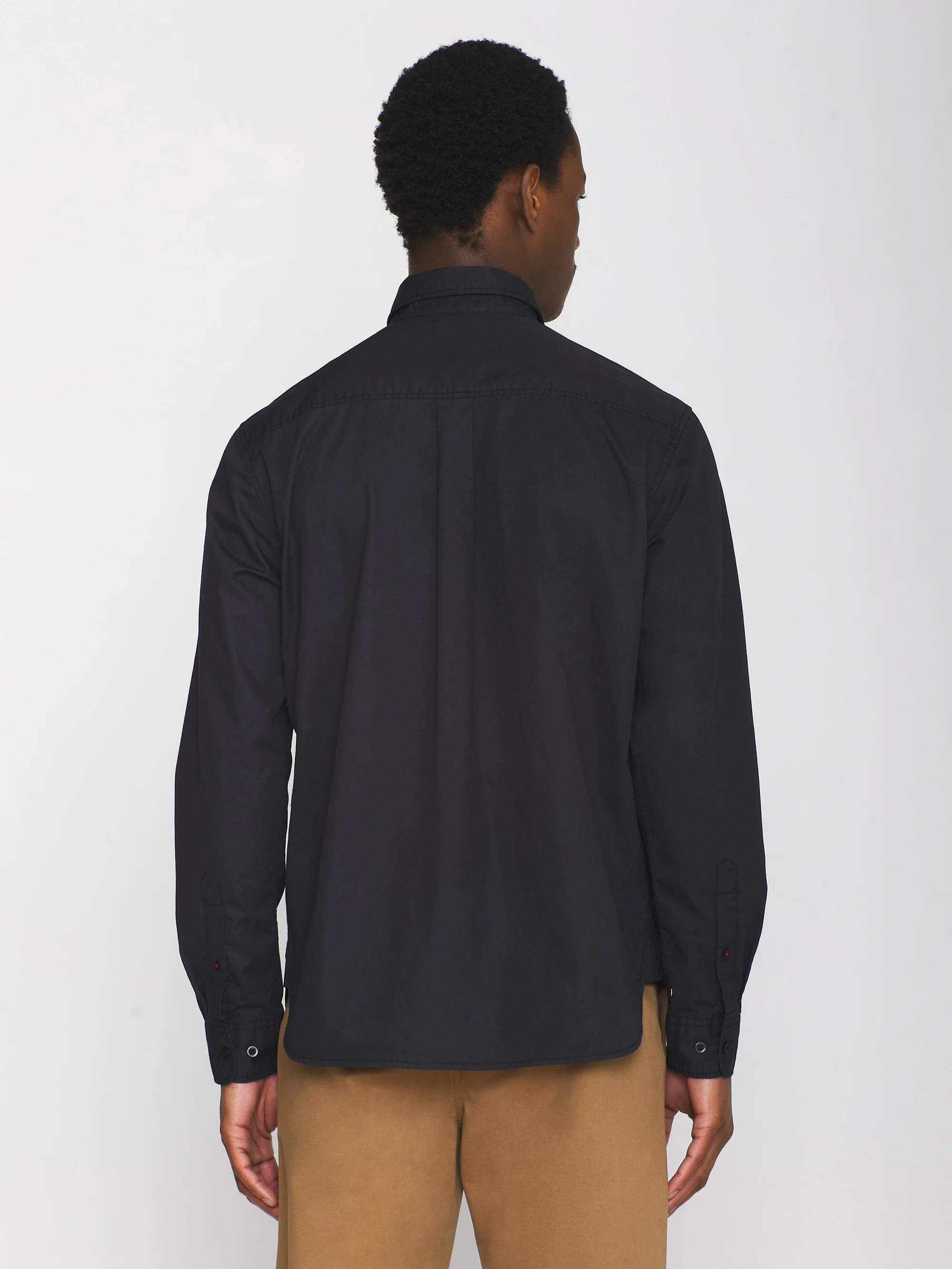 ALF regular crispy cotton shirt - GOTS/Vegan - Black Jet - Image 3
