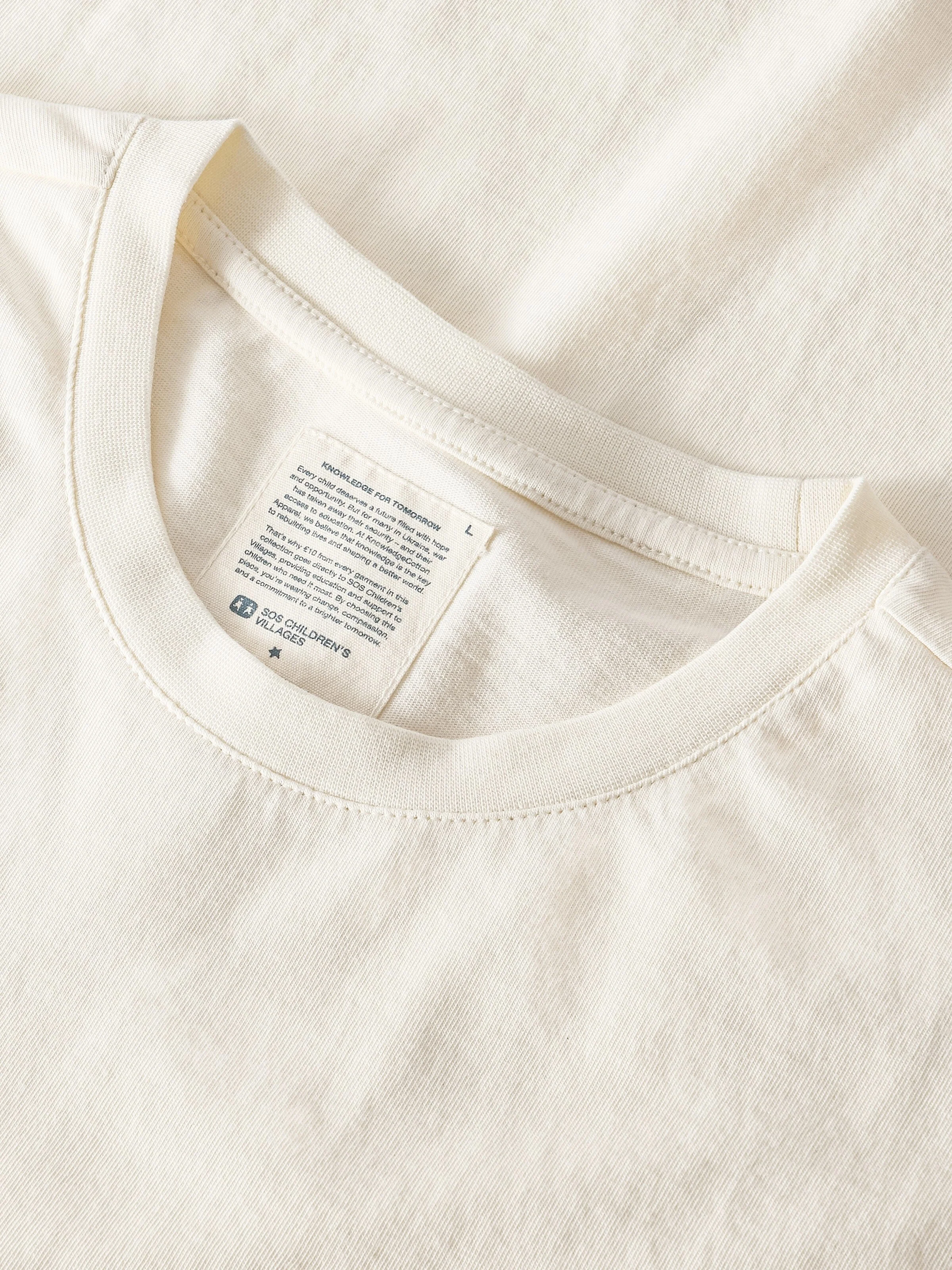 Back print t-shirt - Egret - Image 7