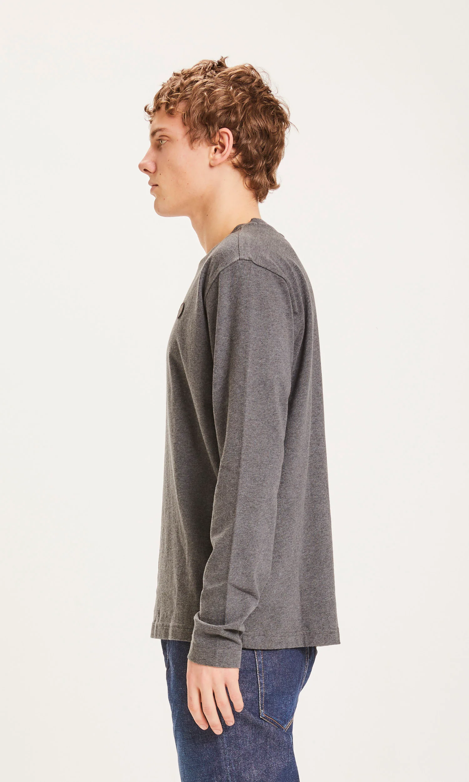 Badge long sleeve - Dark Grey Melange - Image 3