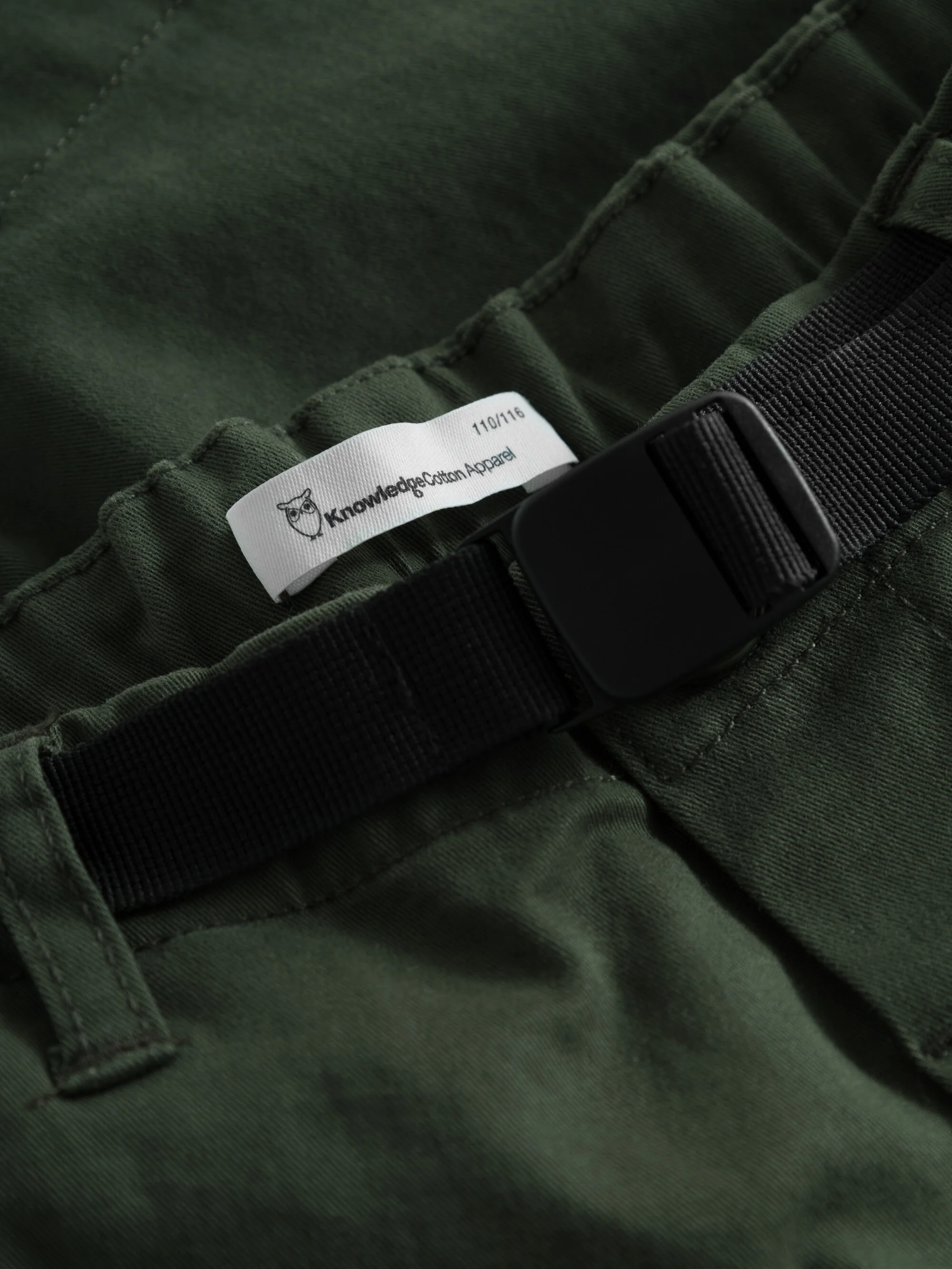 Baggy twill shorts belt details - Forrest Night - Image 3