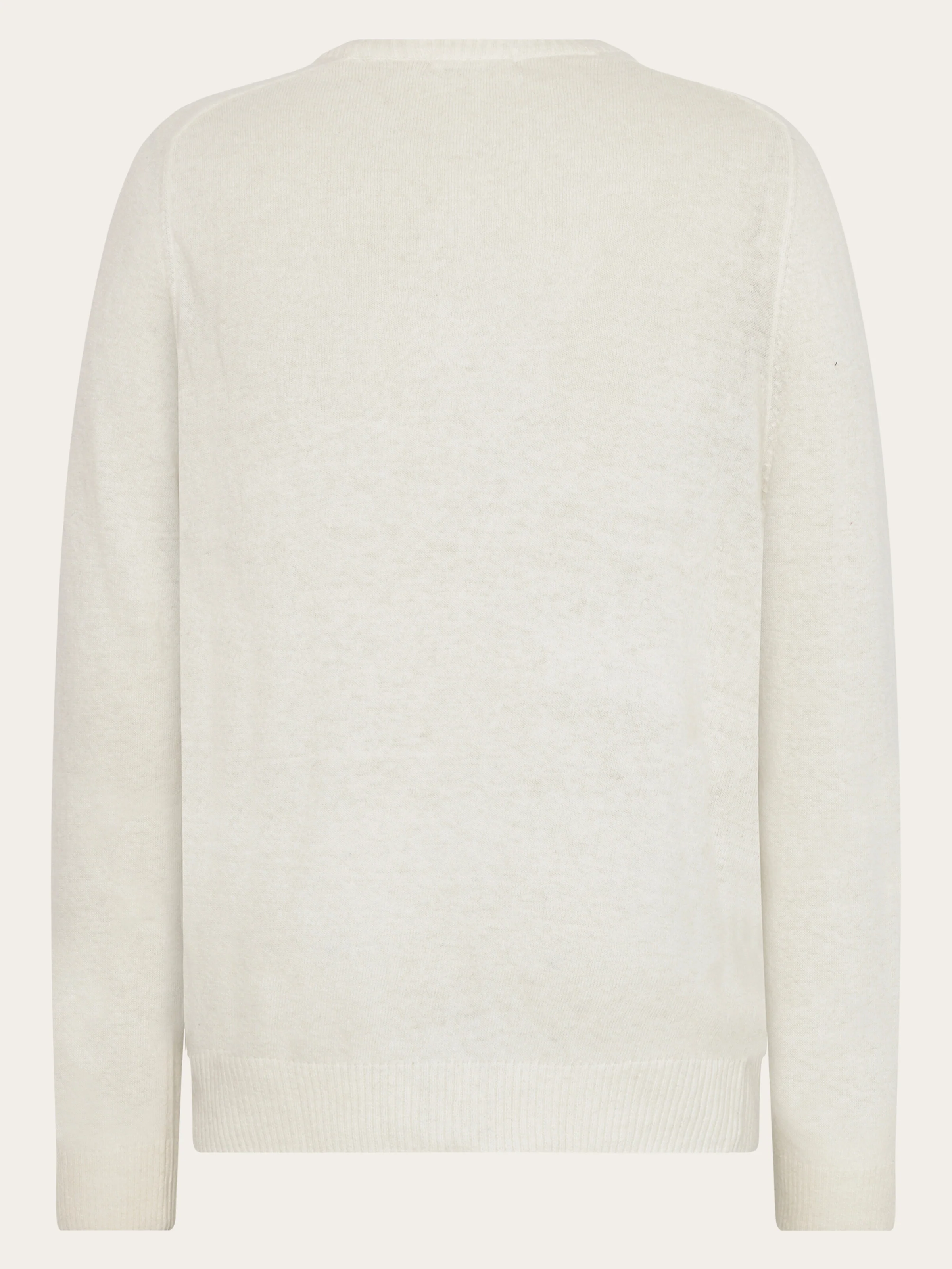 Basic o-neck knit - Egret - Image 2
