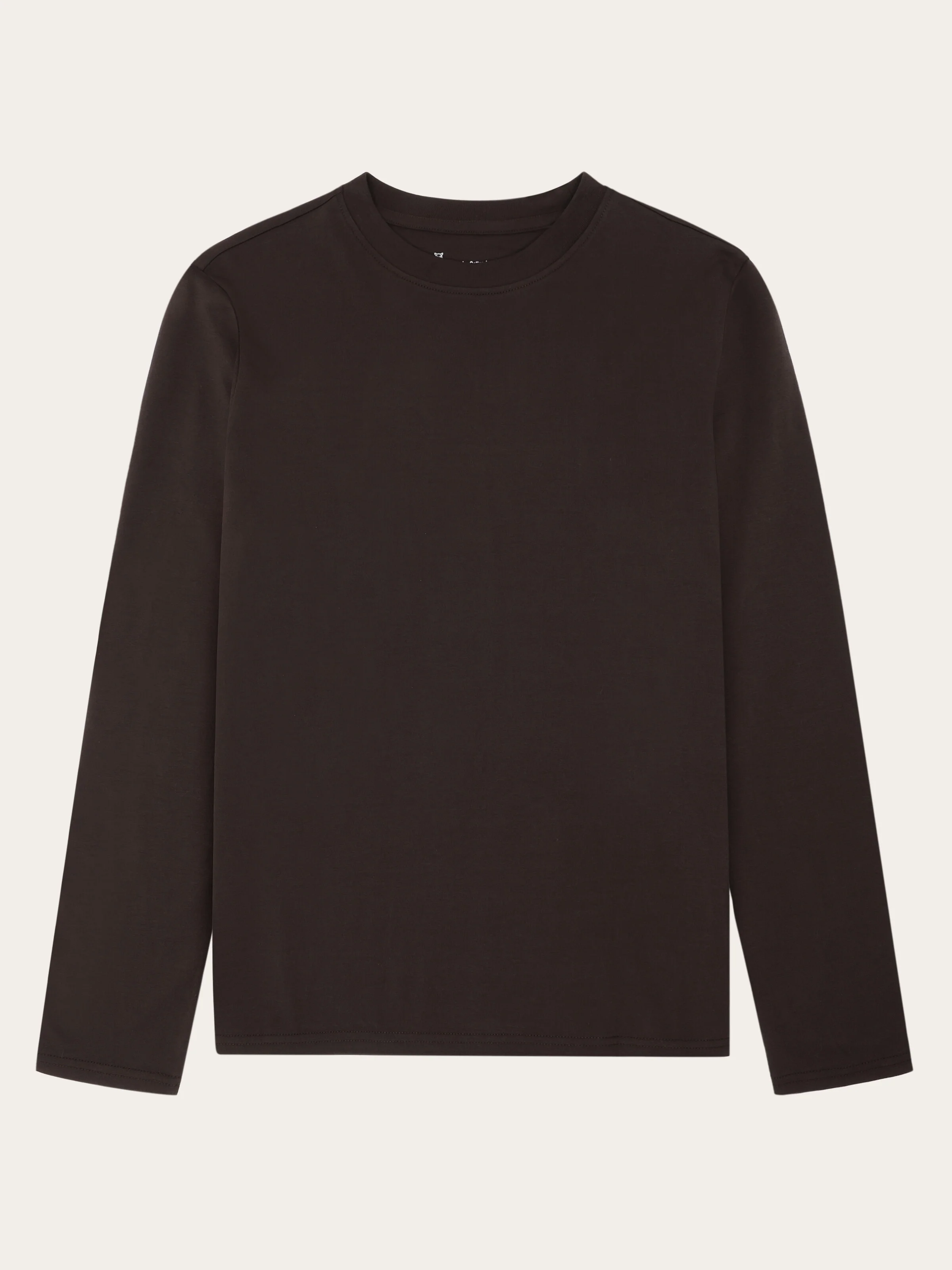 Basic pima cotton long sleeve t-shirt - GOTS/Vegan - Chocolate Torte