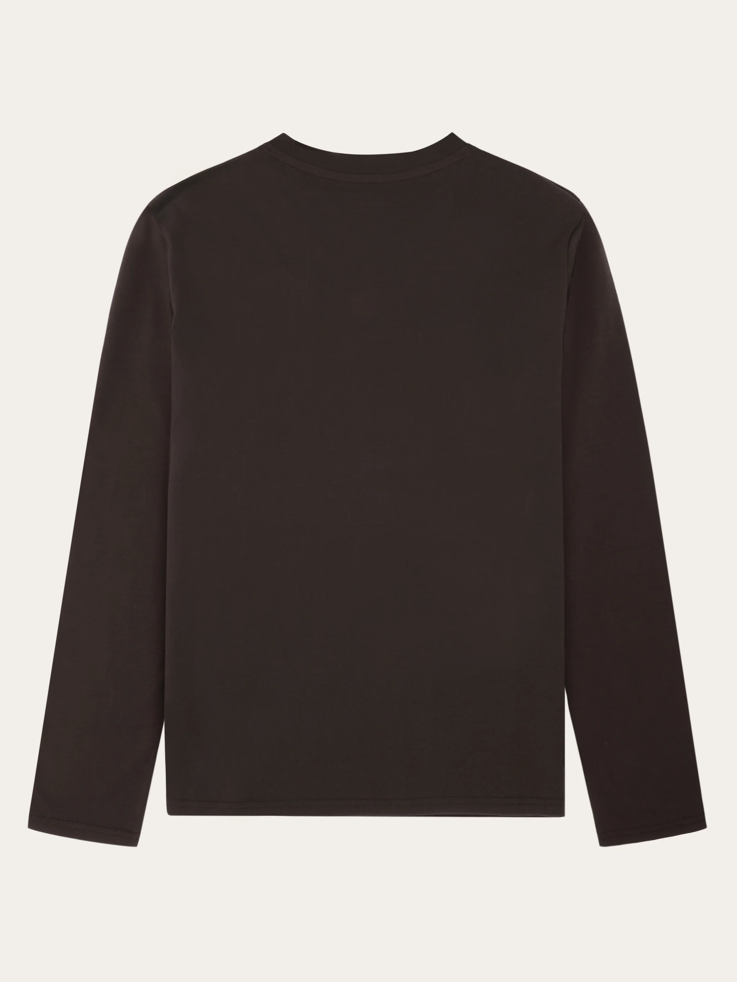 Basic pima cotton long sleeve t-shirt - GOTS/Vegan - Chocolate Torte - Image 2
