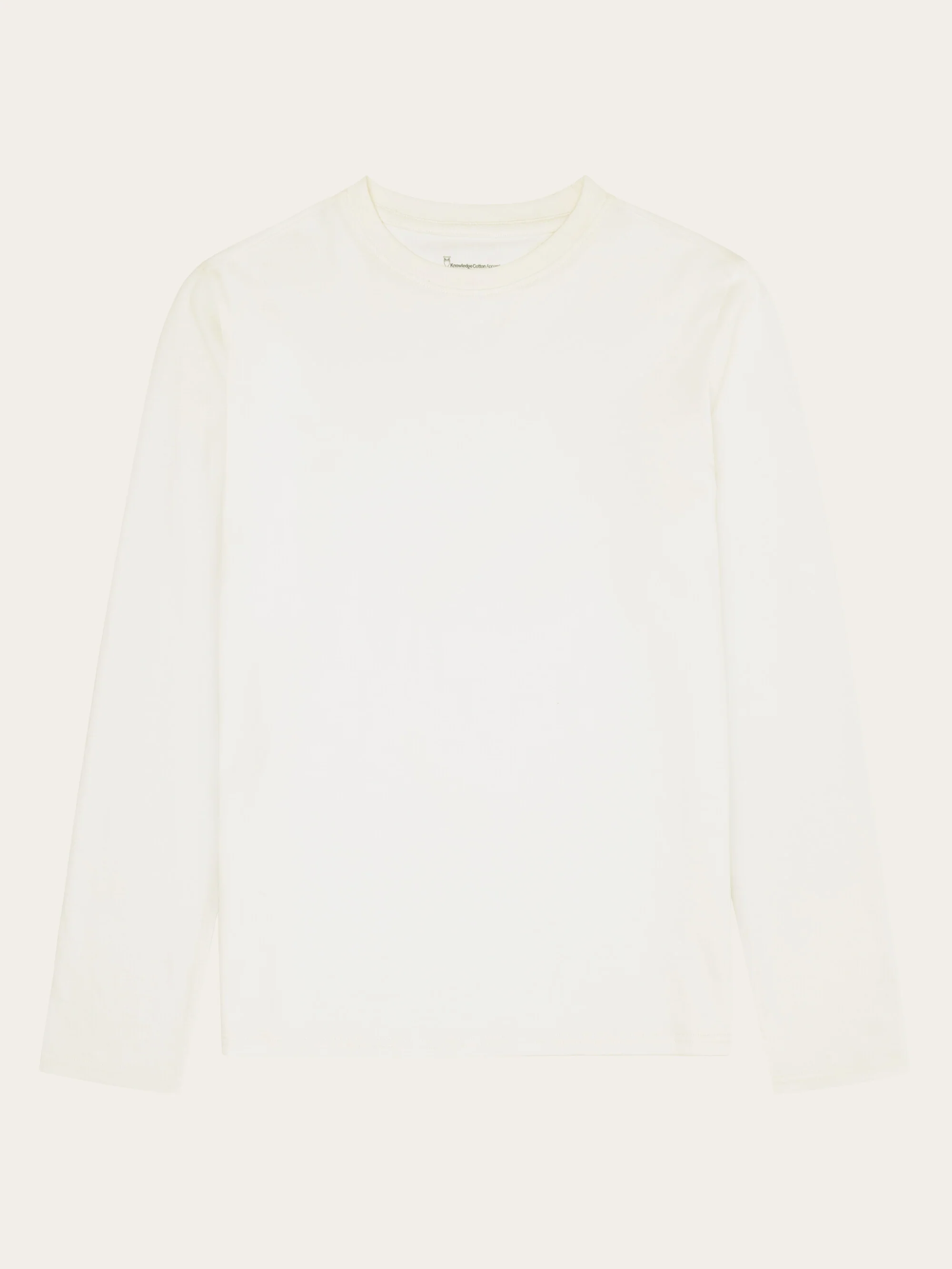 Basic pima cotton long sleeve t-shirt - GOTS/Vegan - Egret