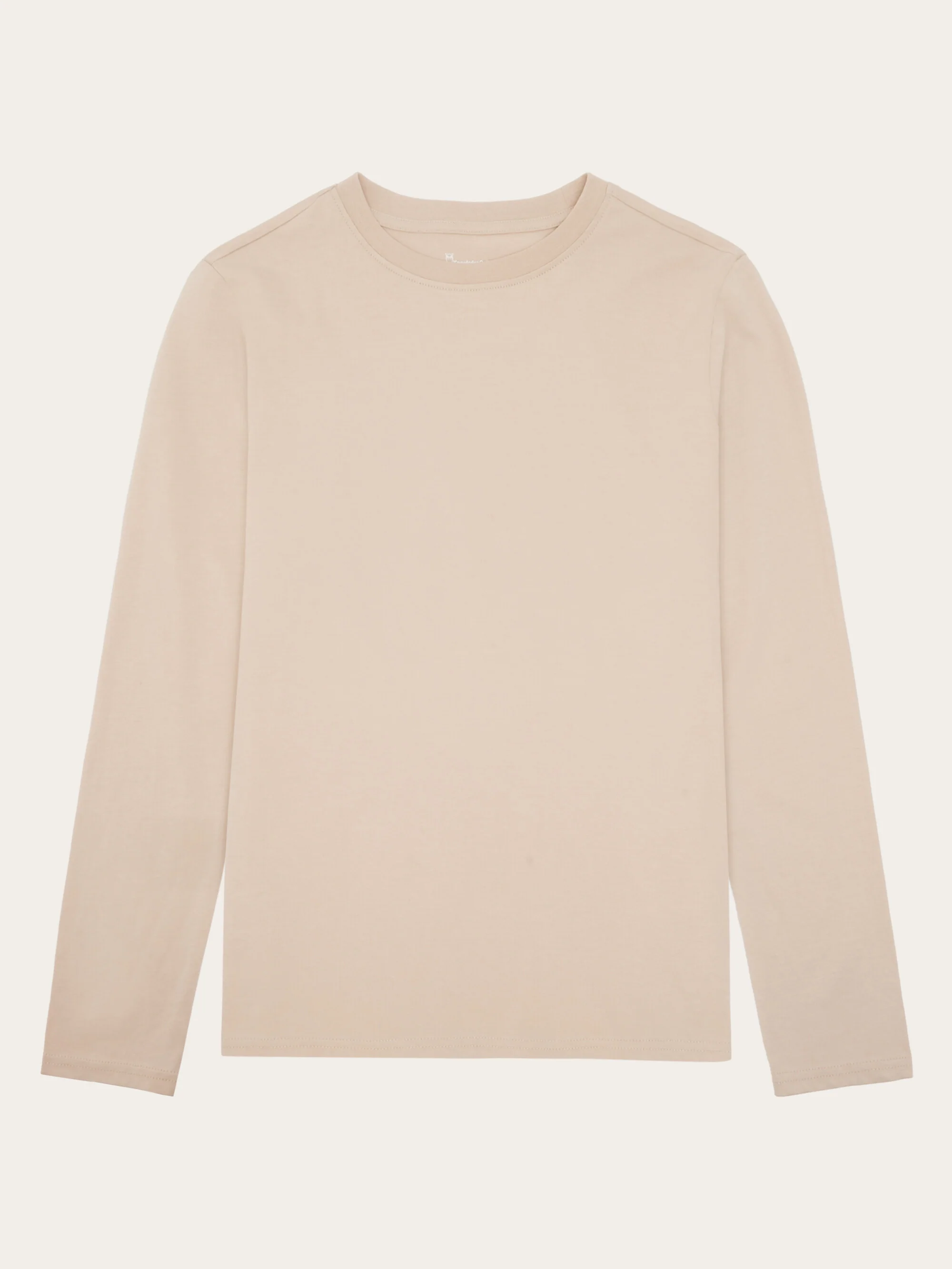 Basic pima cotton long sleeve t-shirt - GOTS/Vegan - Light feather gray