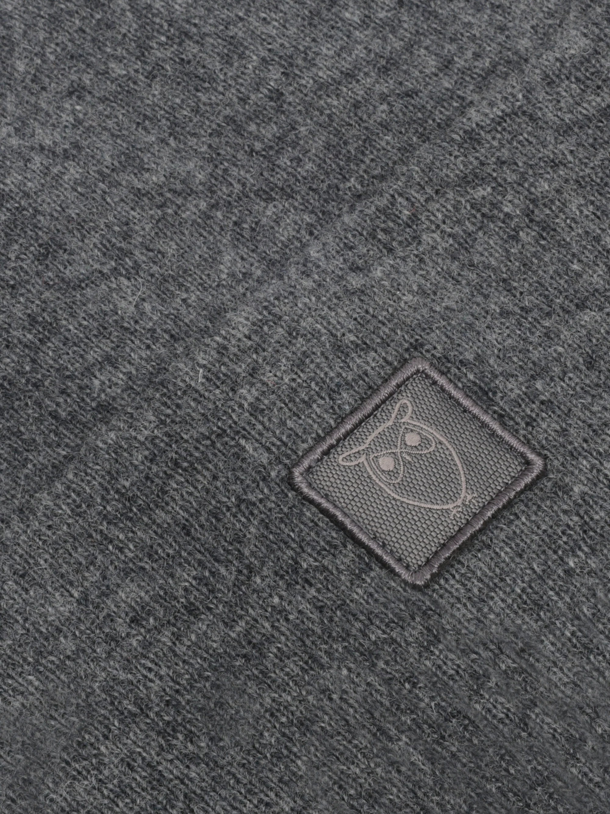 Double layer wool beanie - Dark Grey Melange - Image 4