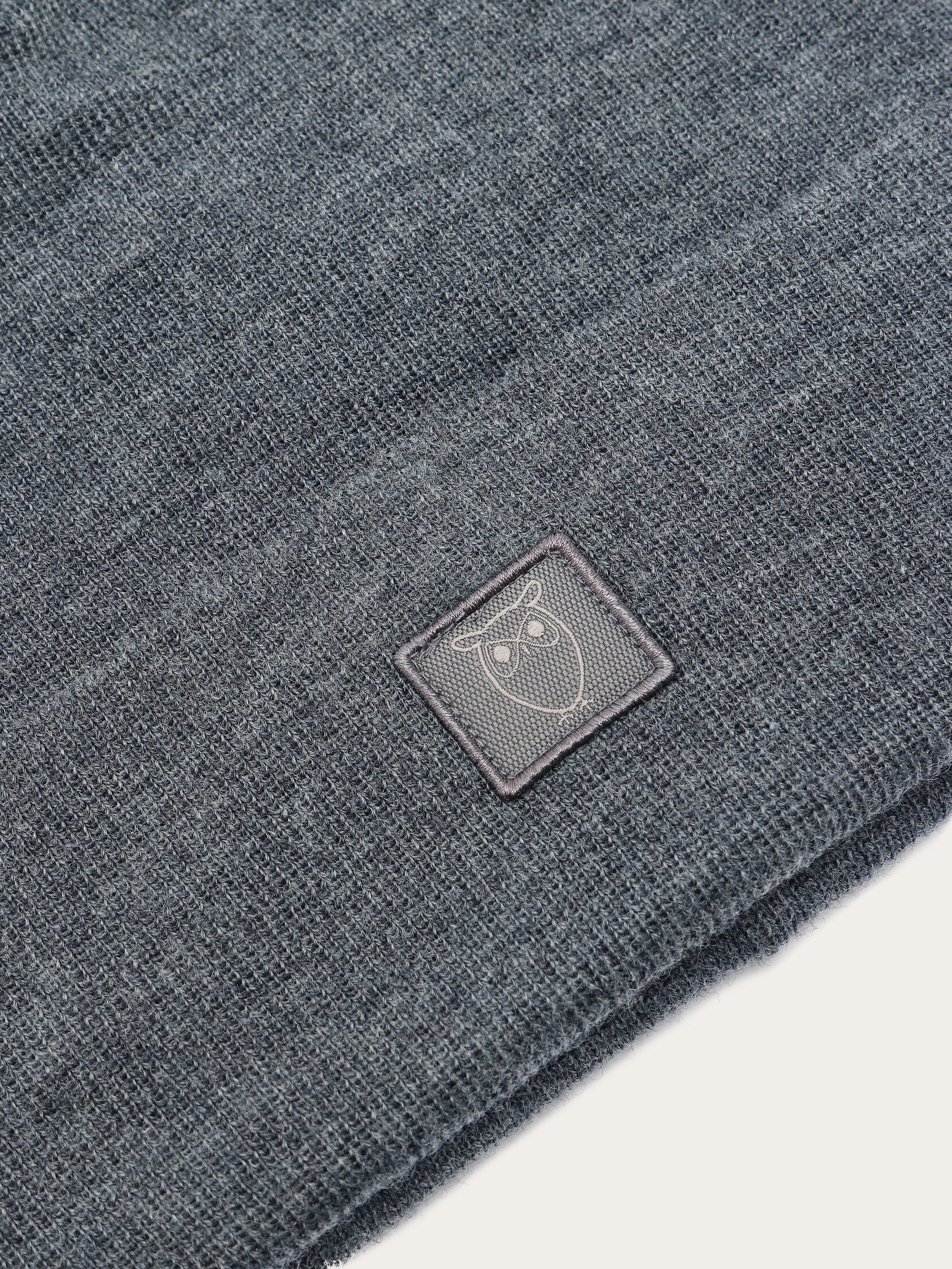 Double layer wool beanie - Dark Grey Melange - Image 9