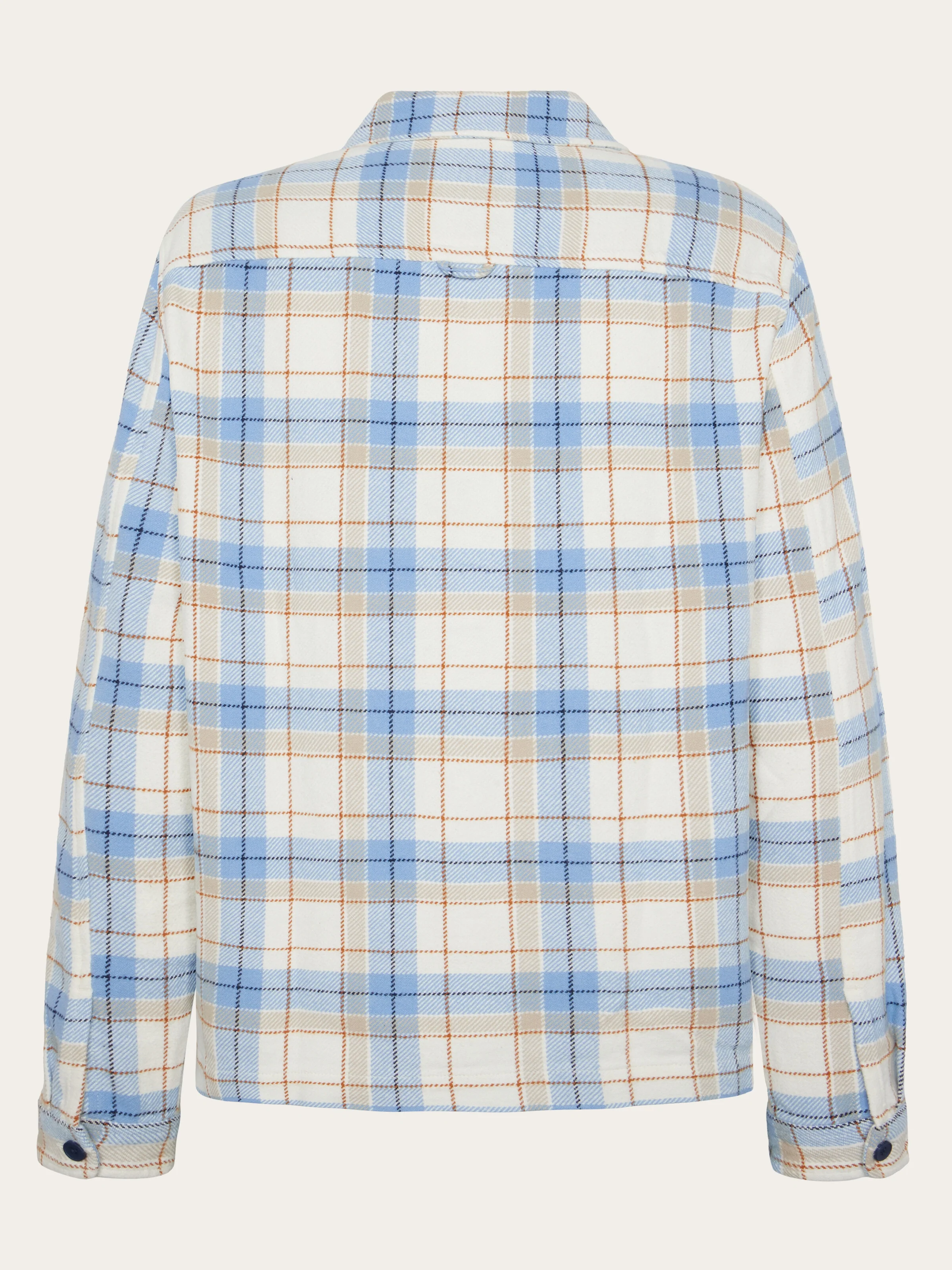 Big checked heavy flannel overshirt - blue check - Image 2