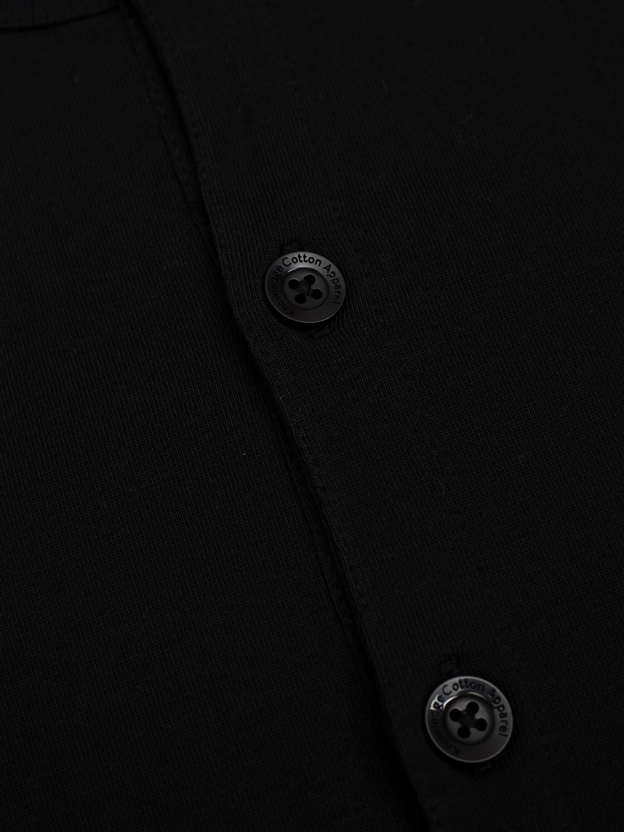 Heavy jersey henley shirt - Black Jet - Image 5