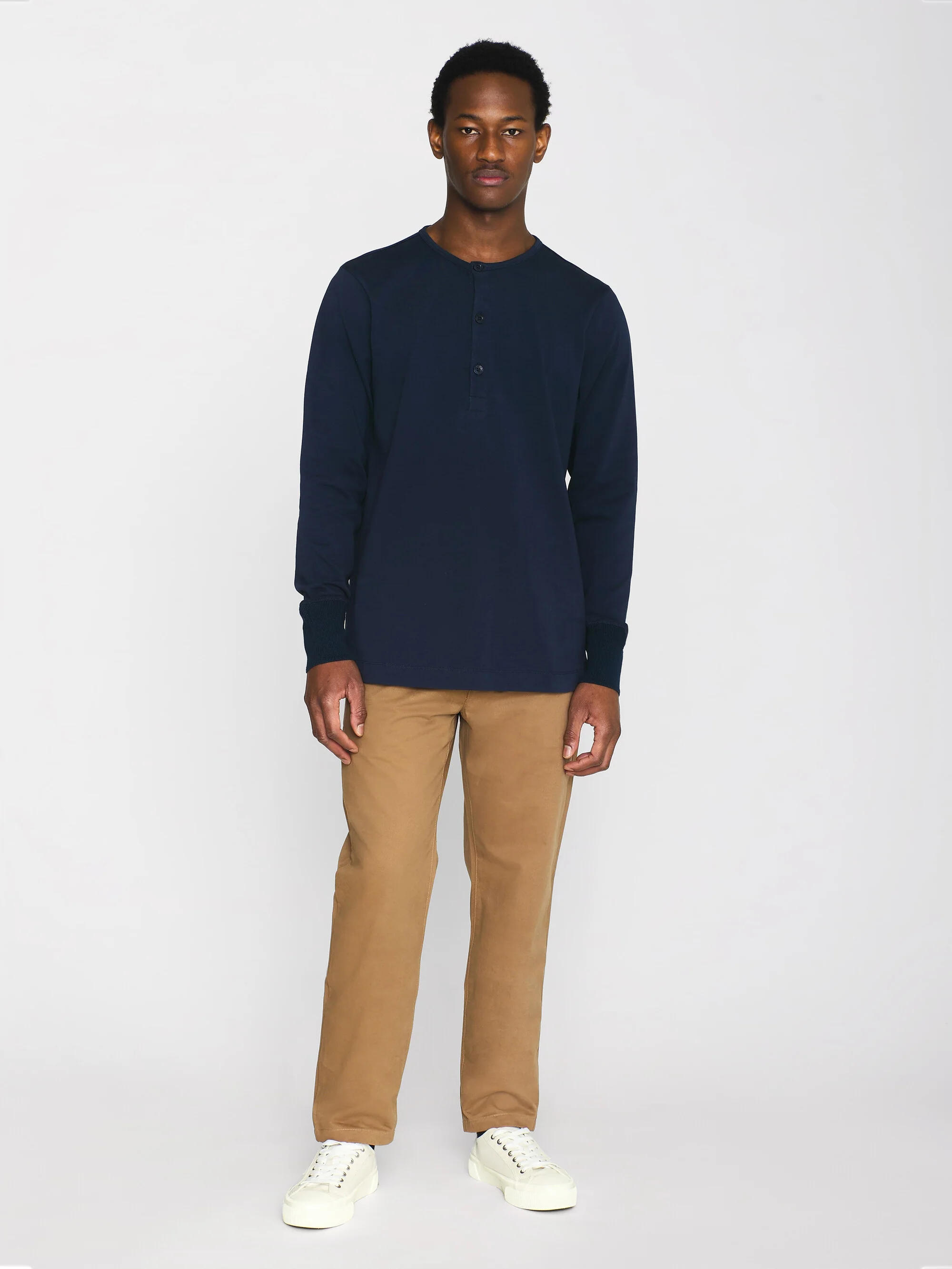 Heavy jersey henley shirt - Total Eclipse - Image 4