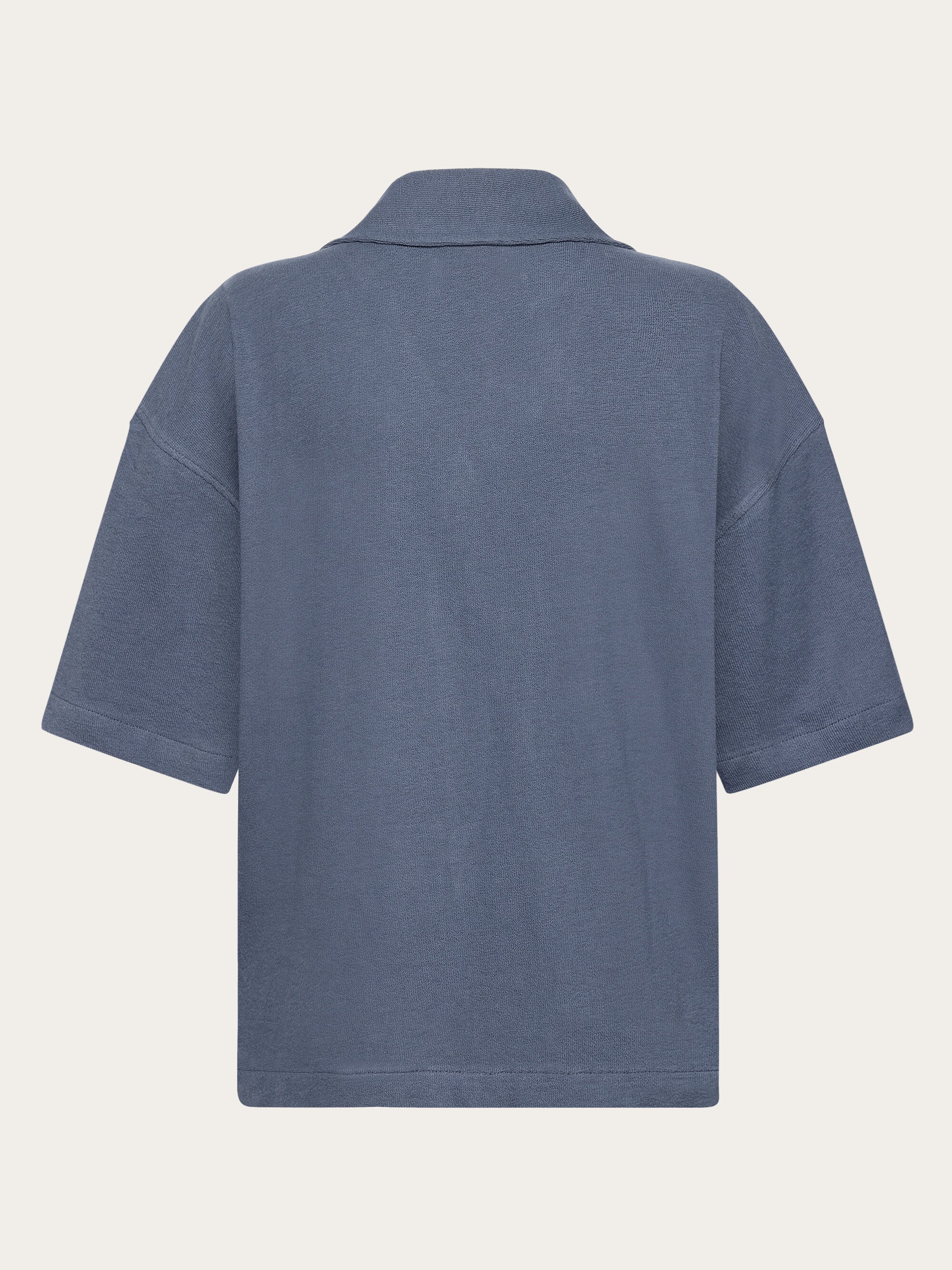 Bouclé short sleeved shirt - GOTS/Vegan - Vintage Indigo - Image 2