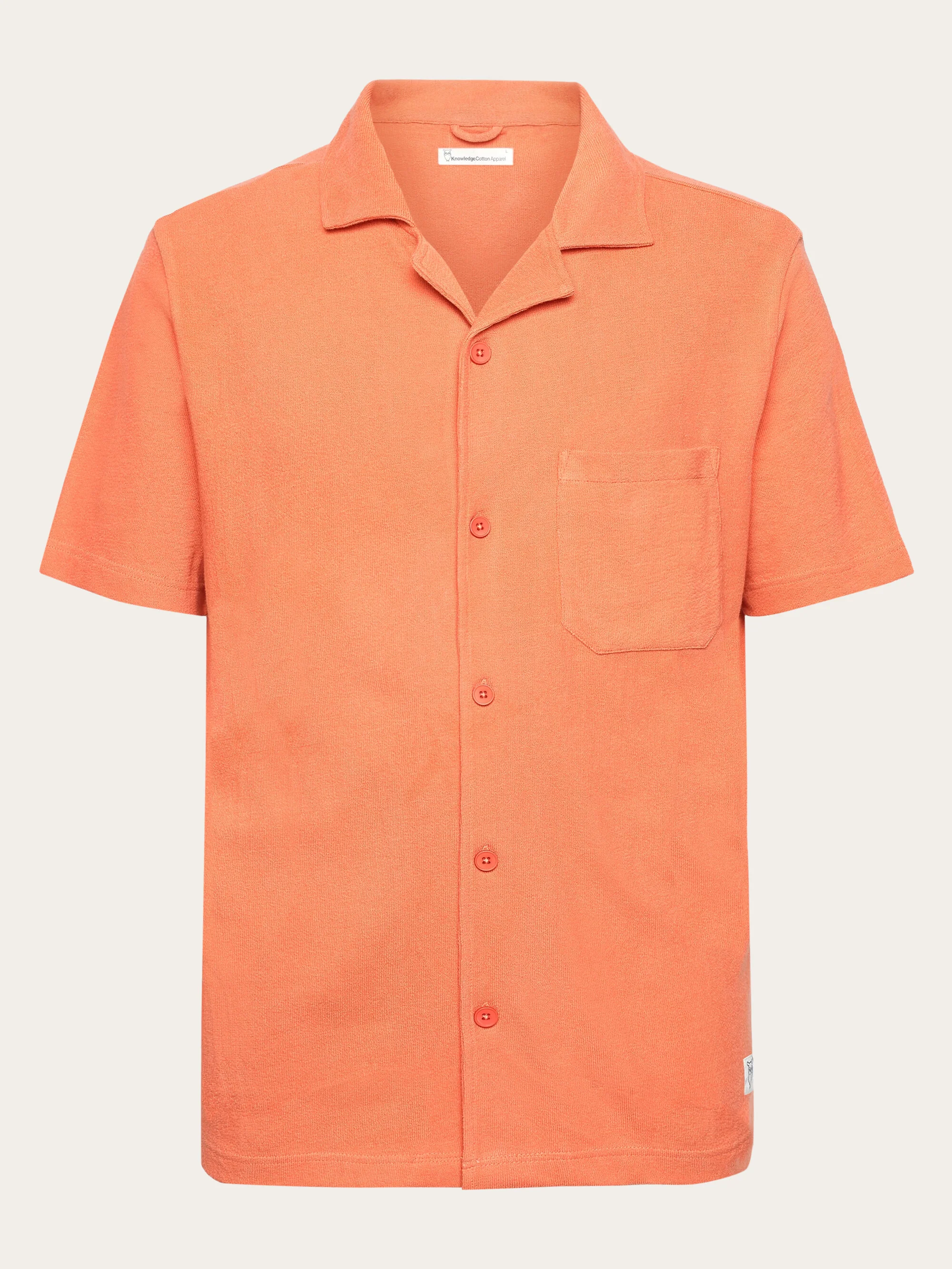 Relaxed bouclé short sleeve shirt - Langoustino