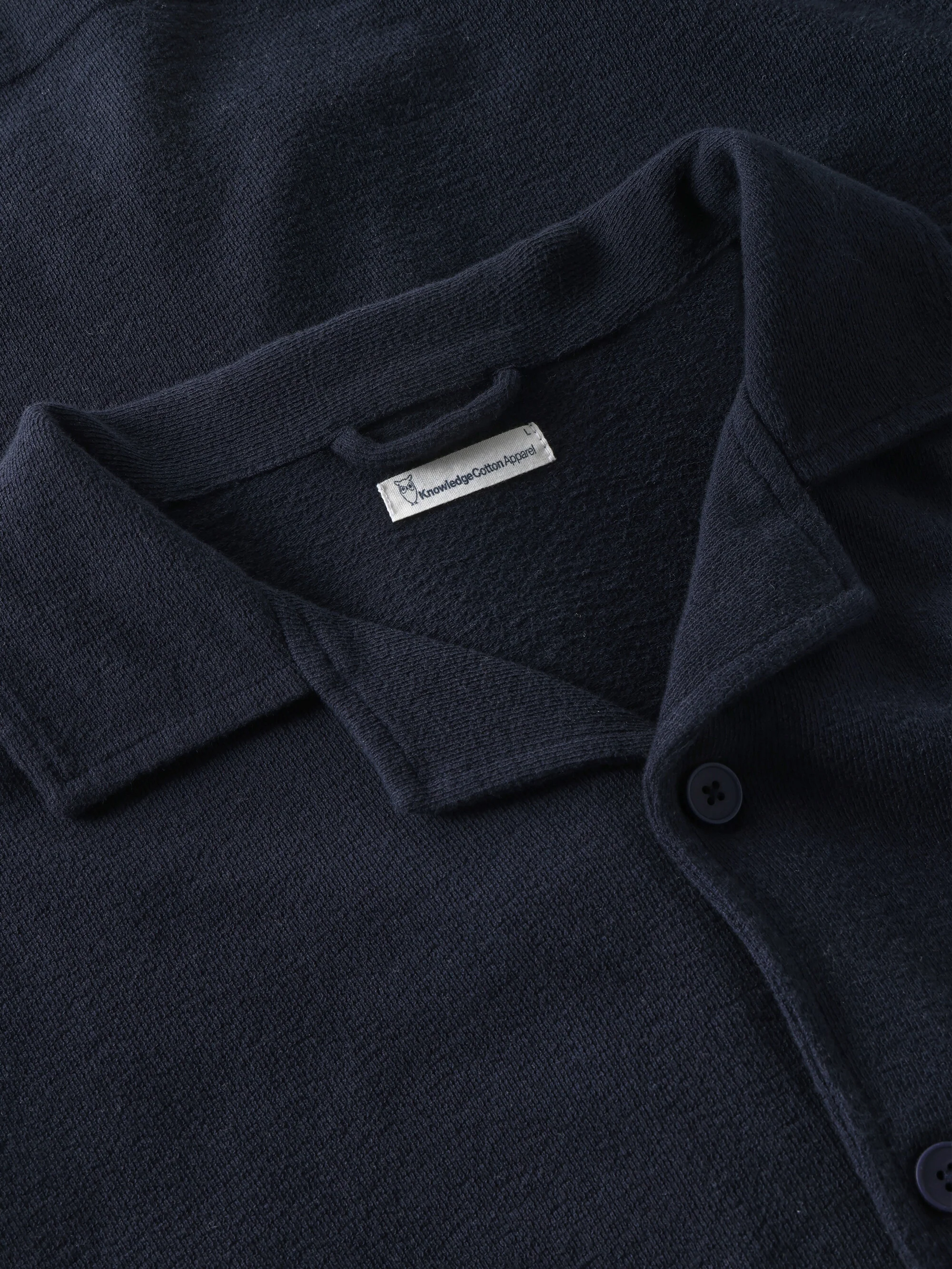 Relaxed bouclé short sleeve shirt - Night Sky - Image 5