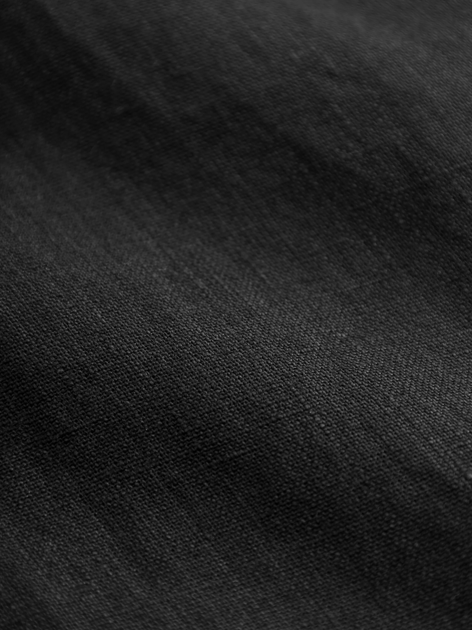 Box fit short sleeved linen shirt - Black Jet - Image 7