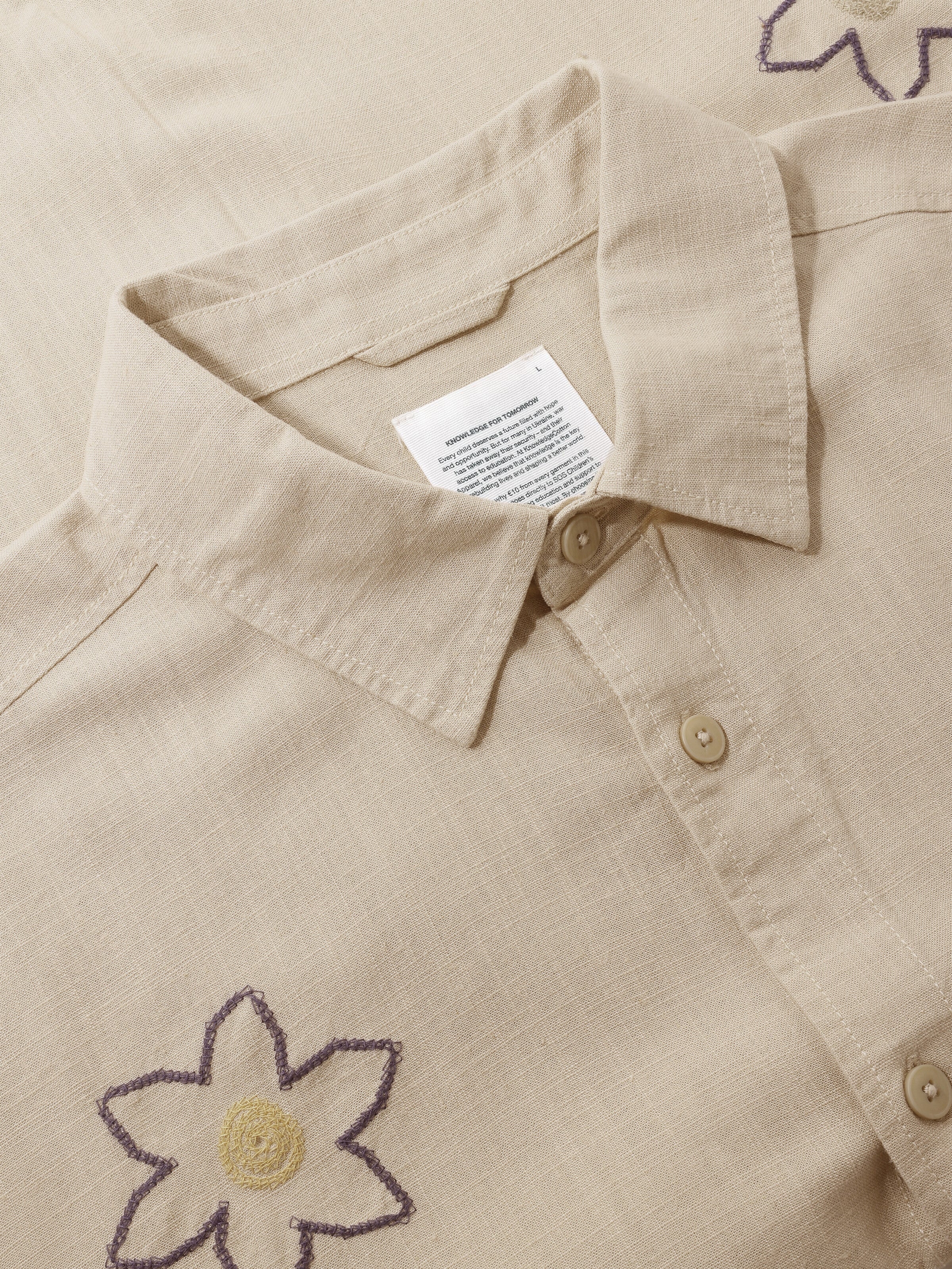 Breeze comfort embroidery short sleeve shirt - Light feather gray - Image 4