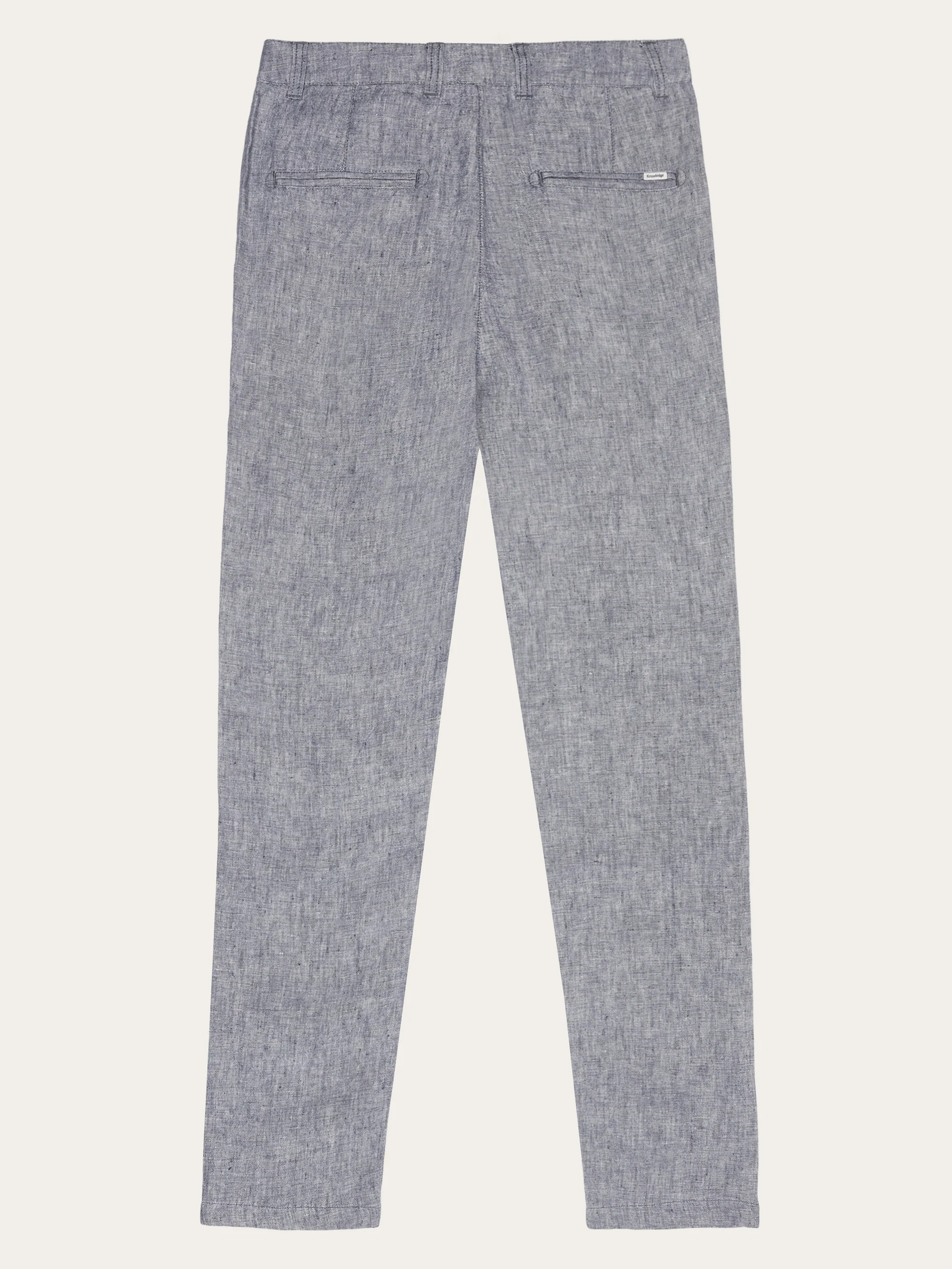 CALLA tapered mid-rise linen pants - GOTS/Vegan - Vintage Indigo - Image 3