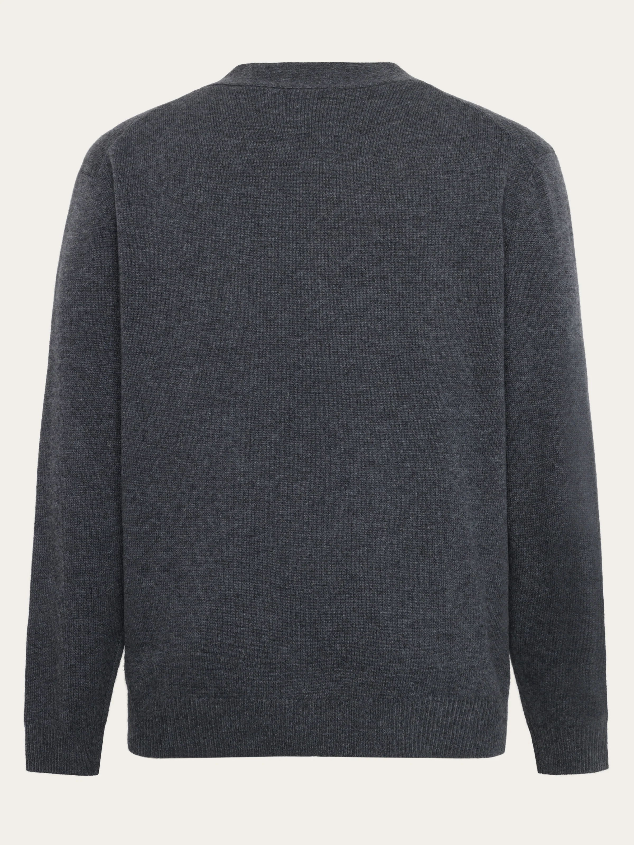 Cashmere Cardigan Knit RWS - Dark Grey Melange - Image 3