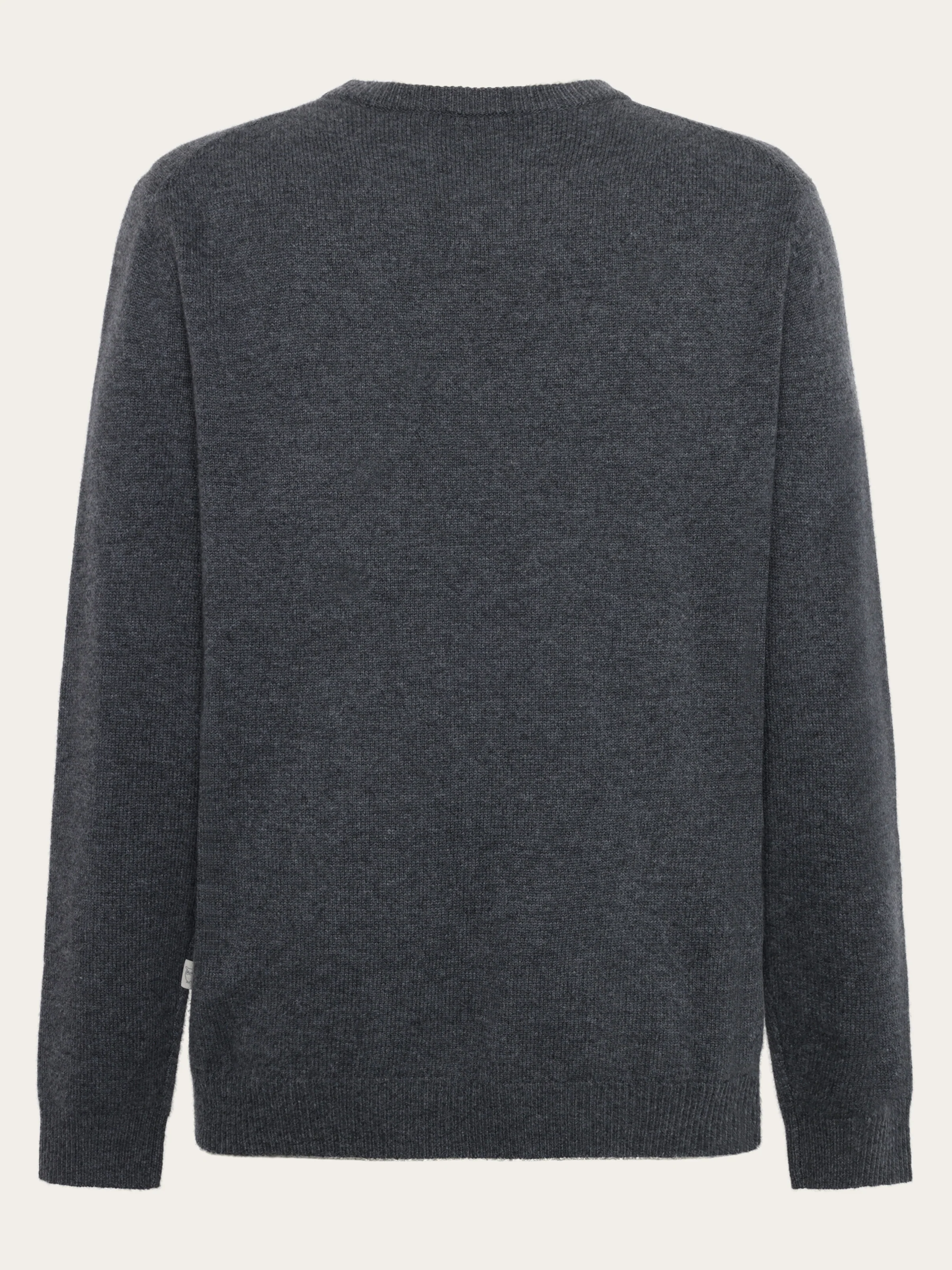 Cashmere Crew Neck Knit RWS - Dark Grey Melange - Image 3
