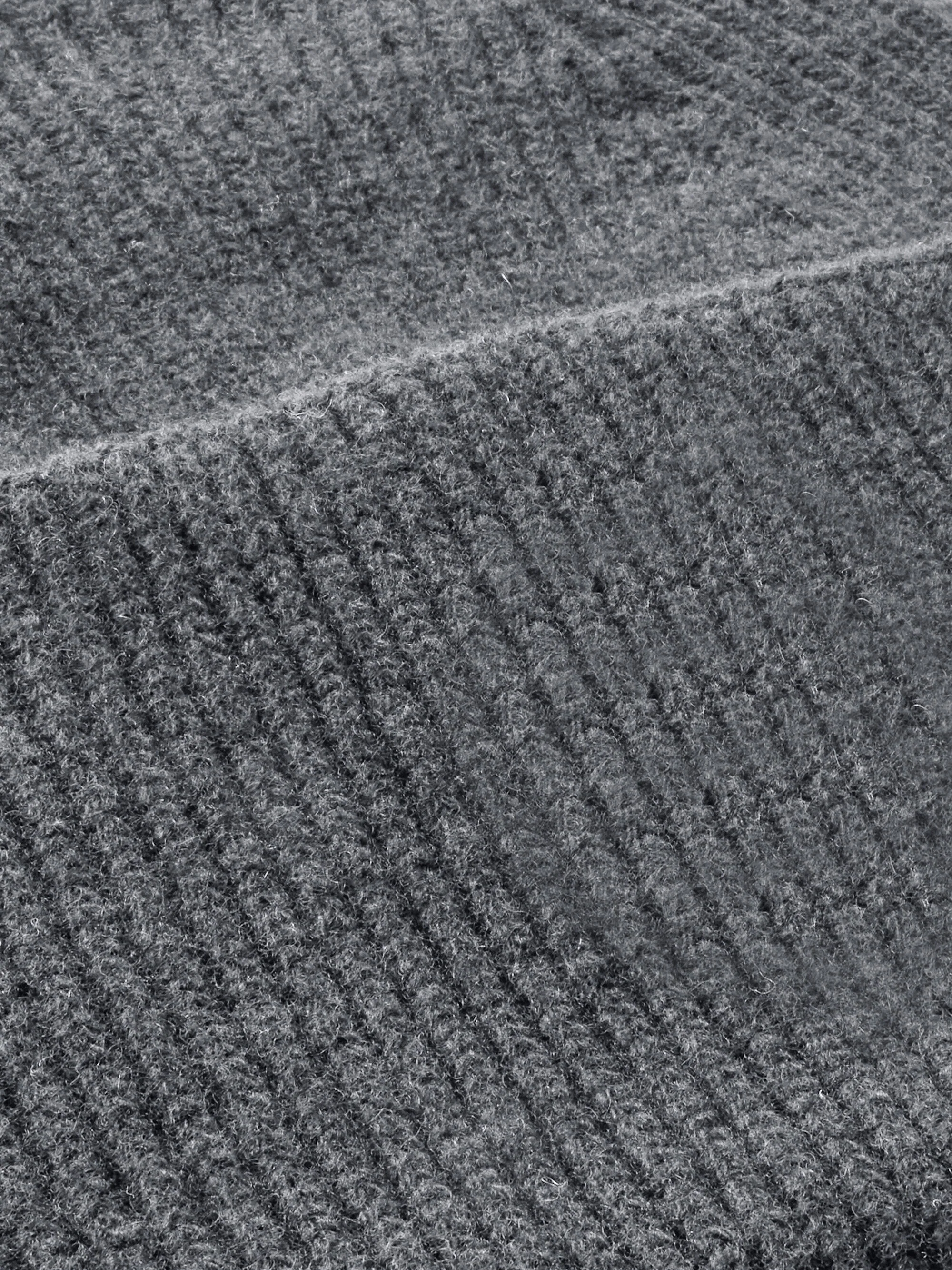 Cashmere Rib Beanie RWS - Dark Grey Melange - Image 2