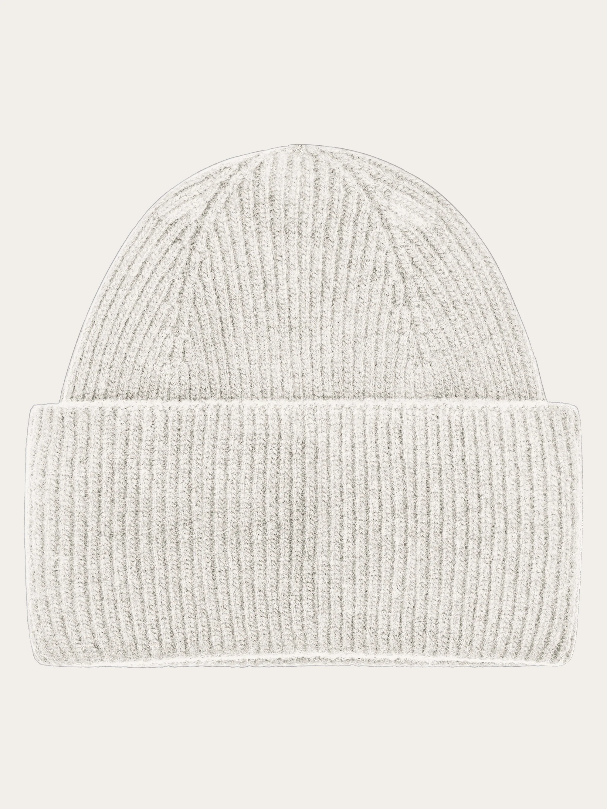 Cashmere Rib Beanie RWS - Egret