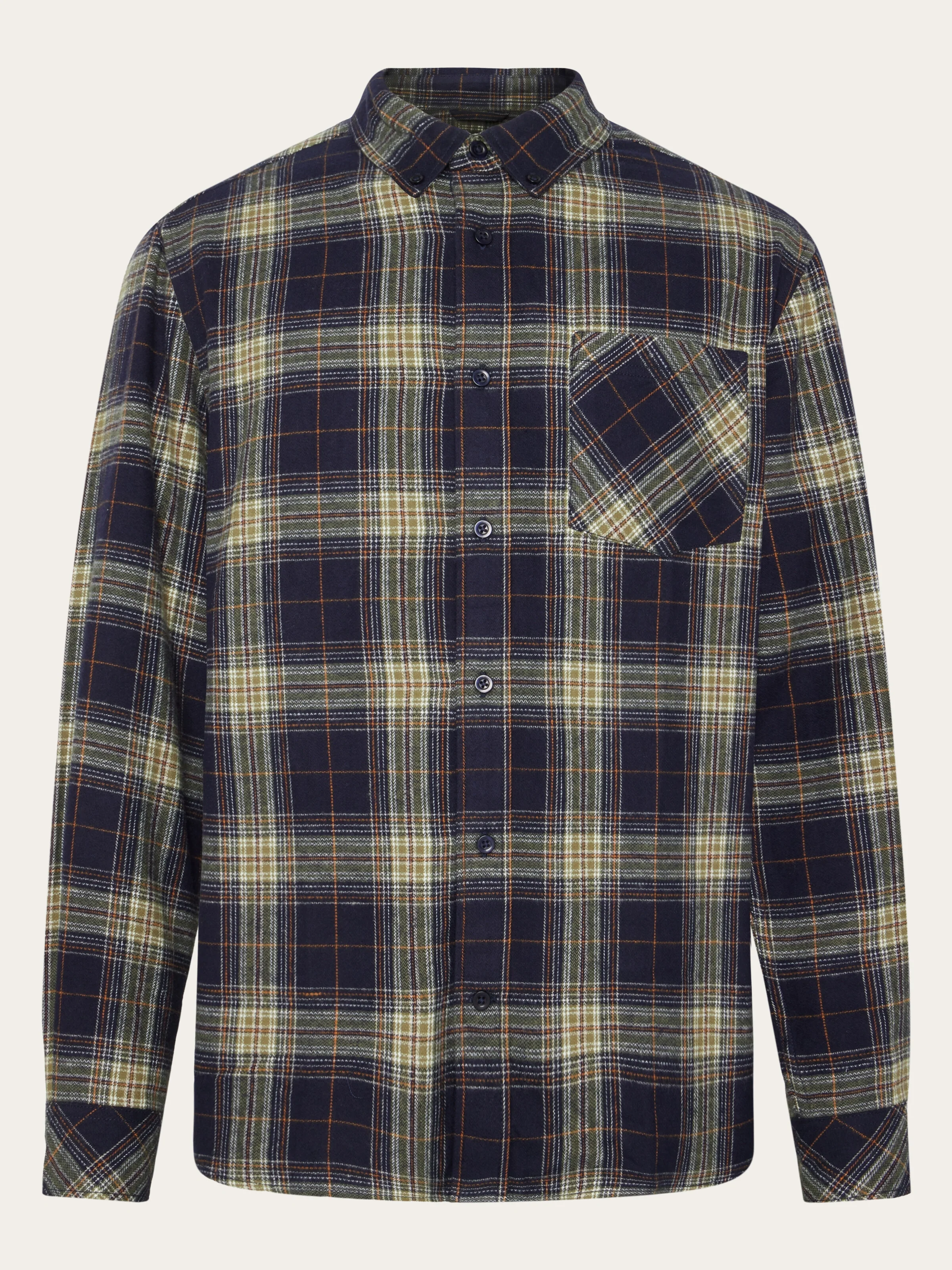 Dune regular check flannel shirt - blue check