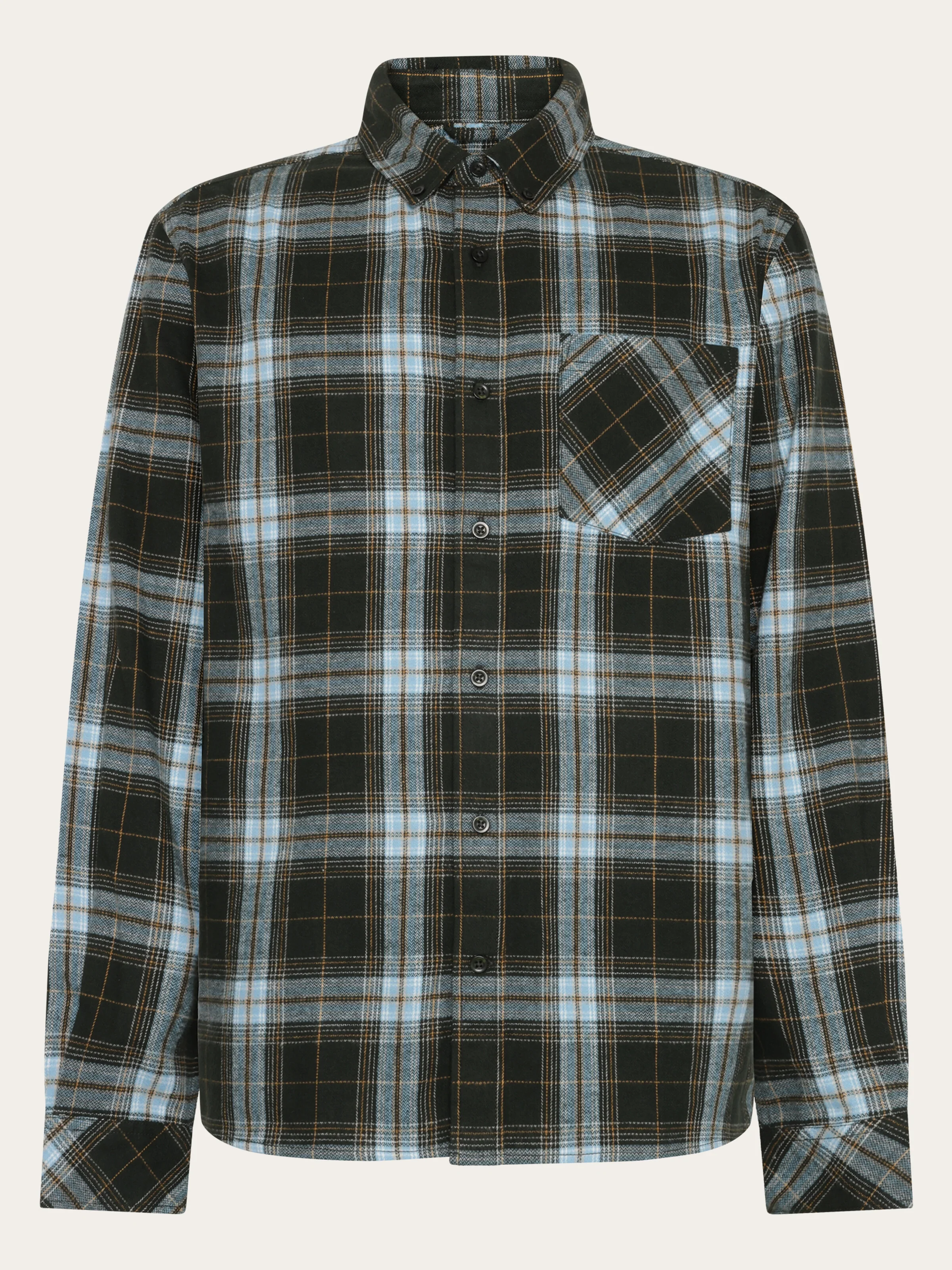 Dune regular check flannel shirt - Green check