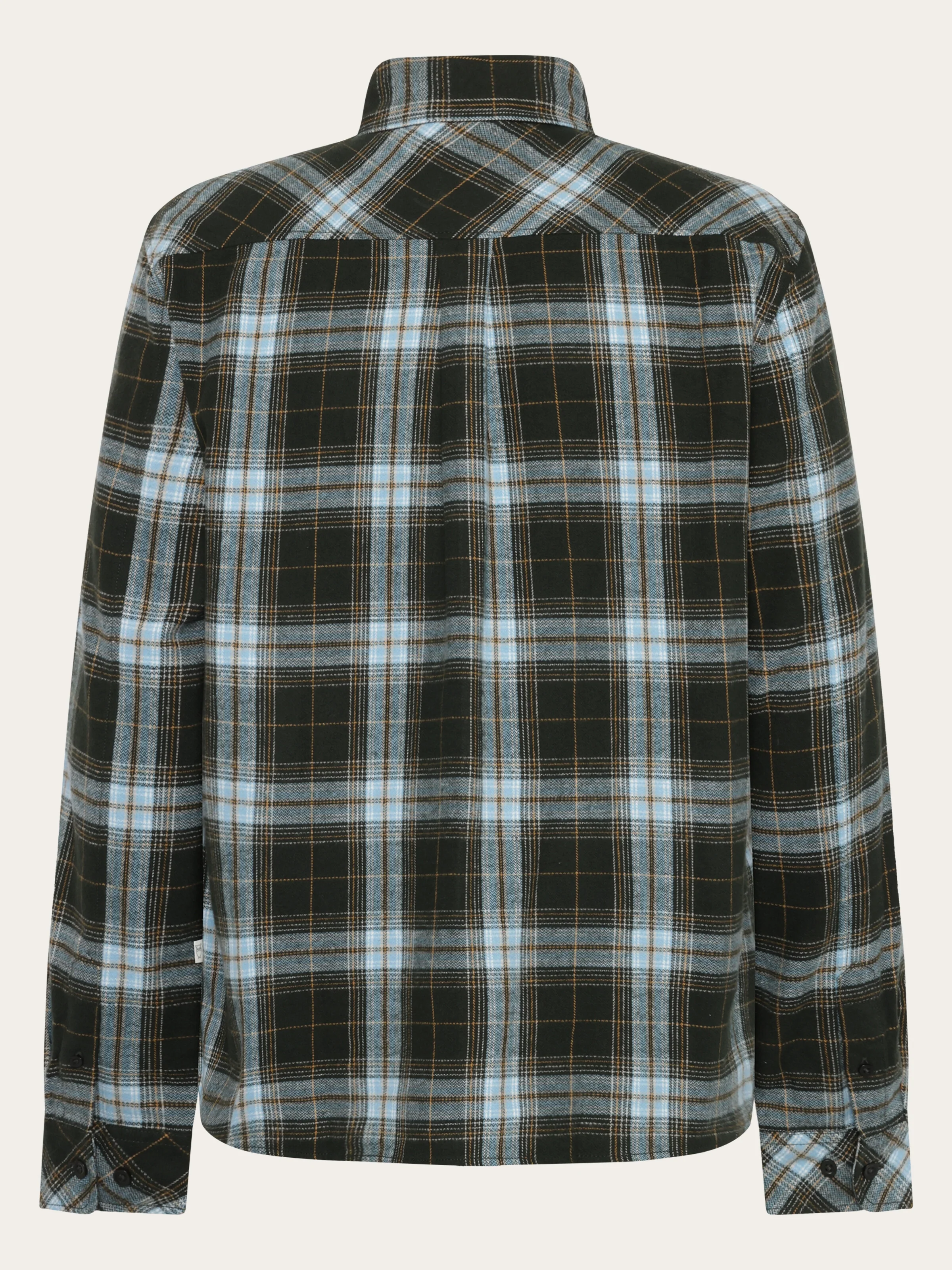 Dune regular check flannel shirt - Green check - Image 3