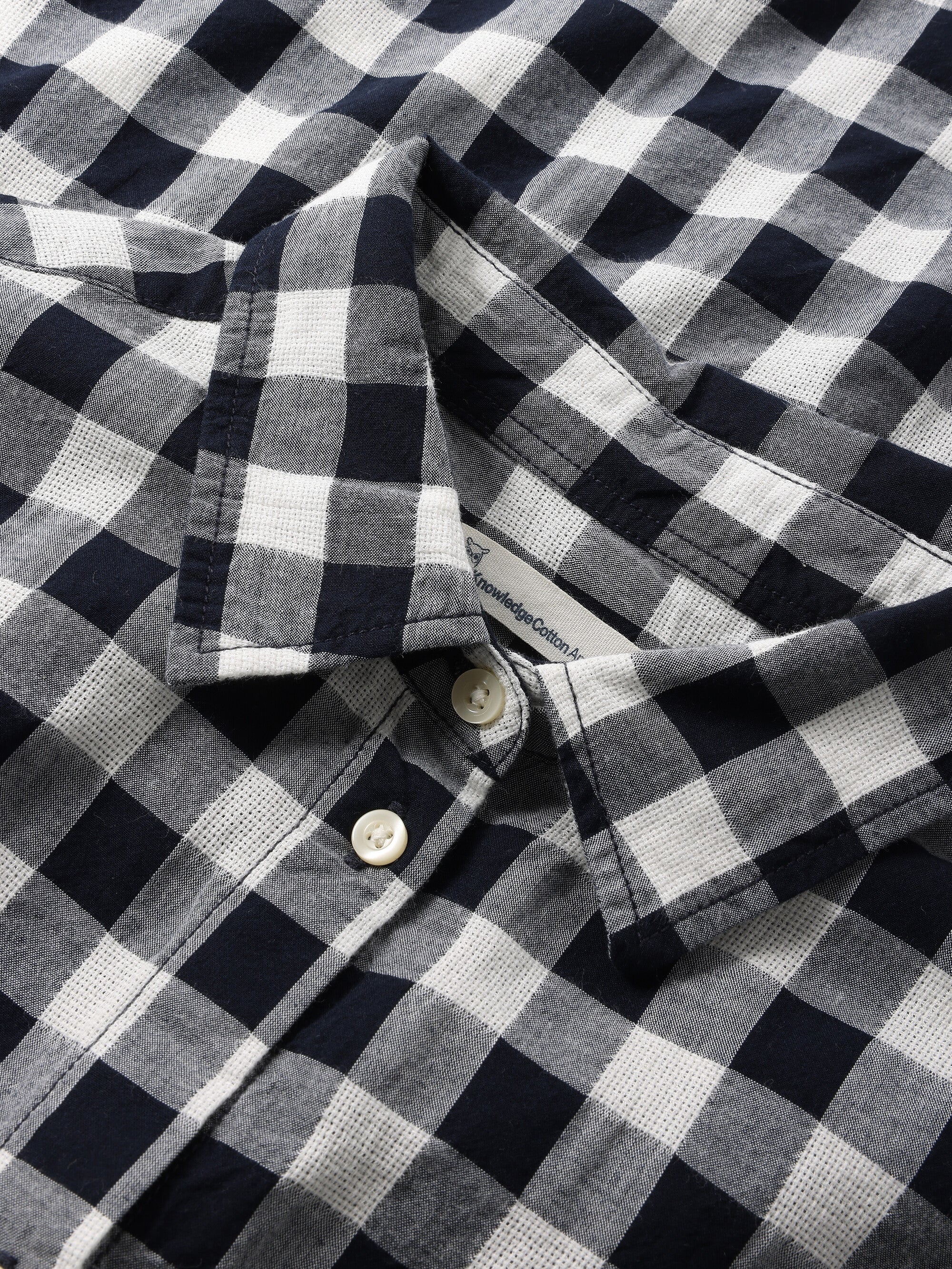 Check long sleeved shirt - GOTS/Vegan - Night Sky - Image 2