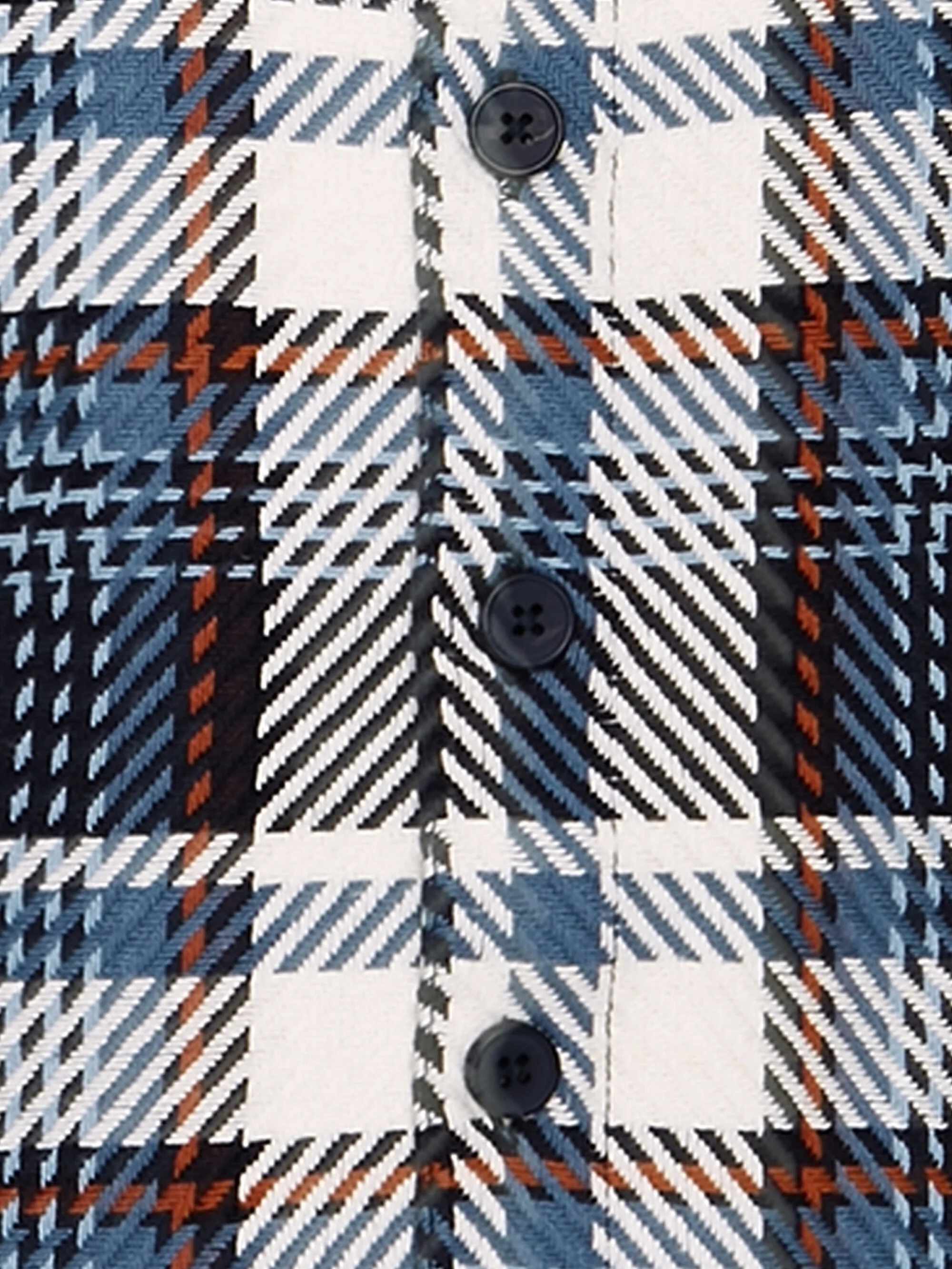 Checked overshirt - GOTS/Vegan - blue check - Image 4