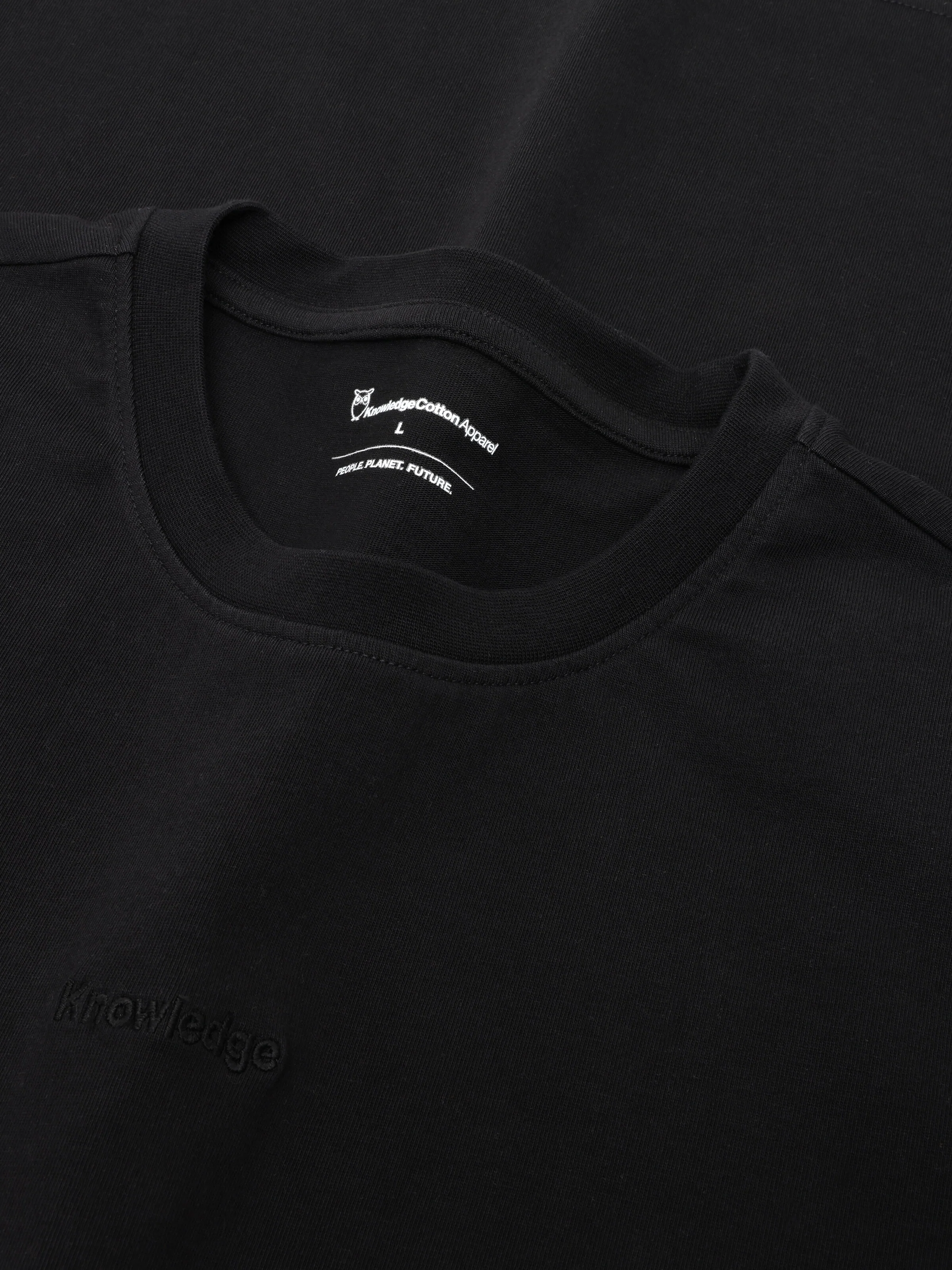 Chest embroidery t-shirt - Black Jet - Image 2
