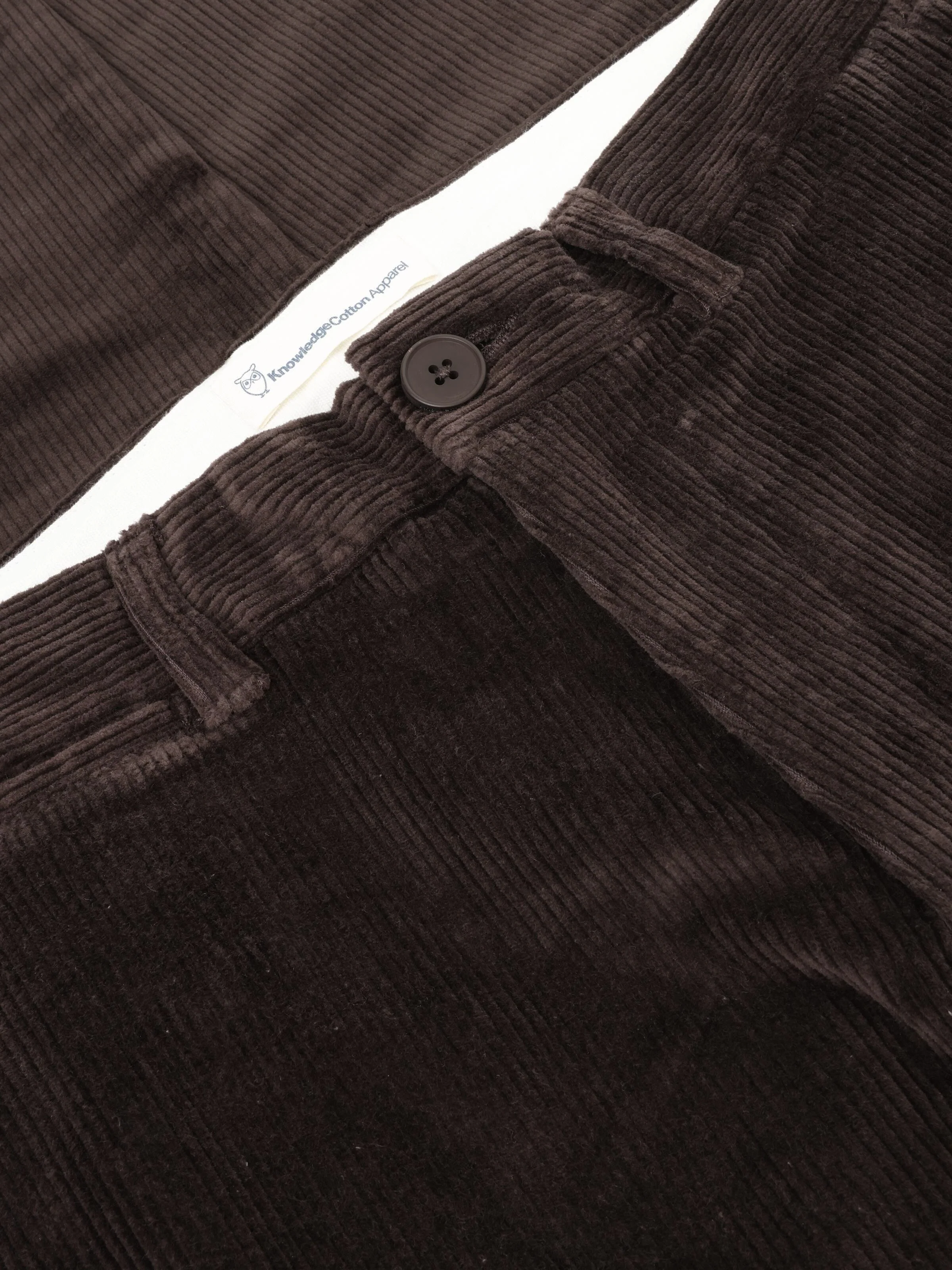 CHUCK regular 8-wales corduroy chino pants - Chocolate Torte - Image 3
