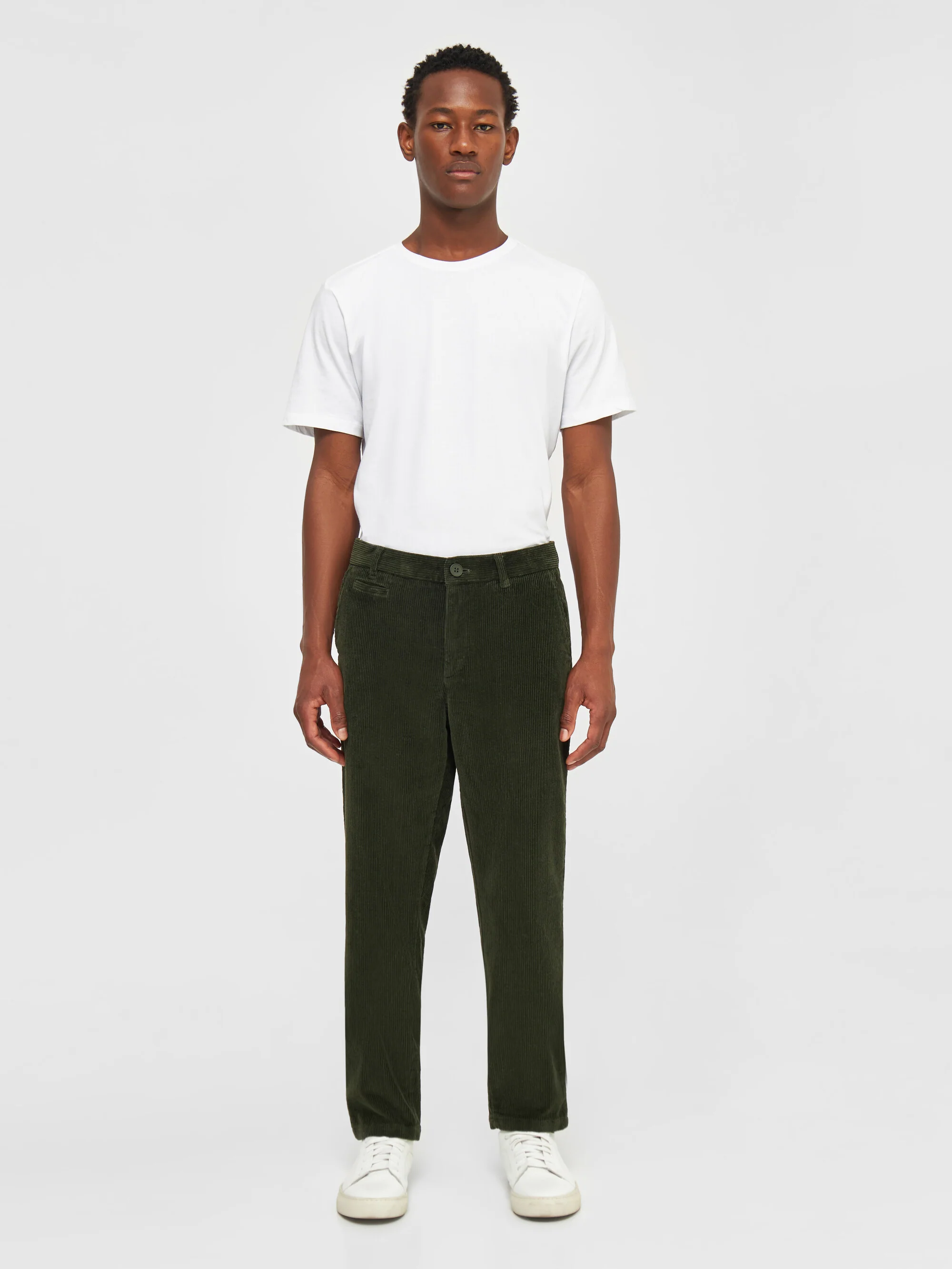 CHUCK regular 8-wales corduroy chino pants - Forrest Night - Image 2