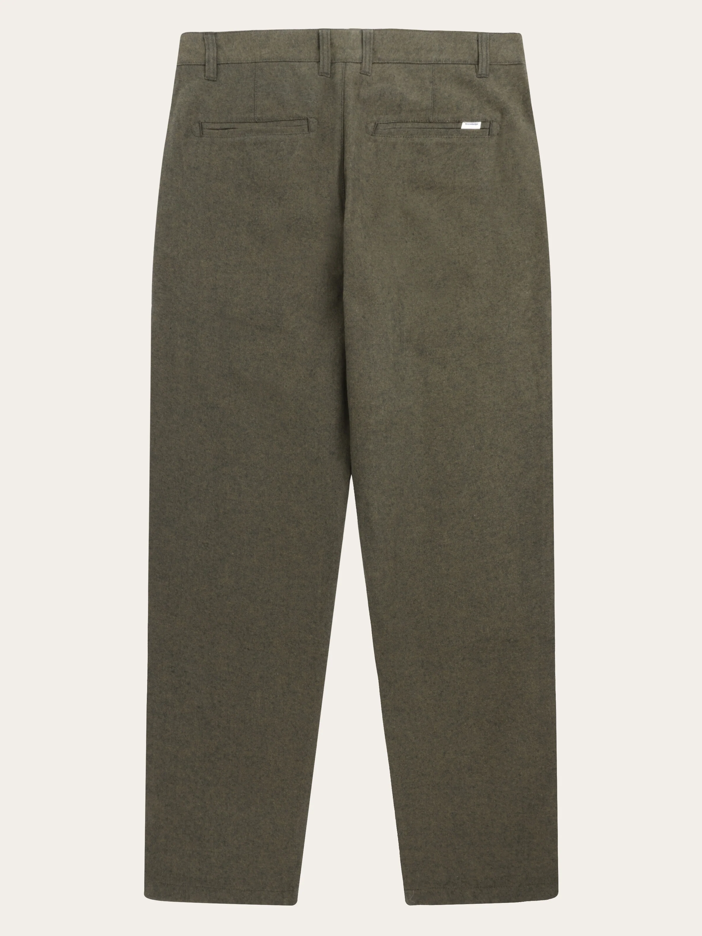 CHUCK regular flannel chino pants - Dark Olive - Image 2