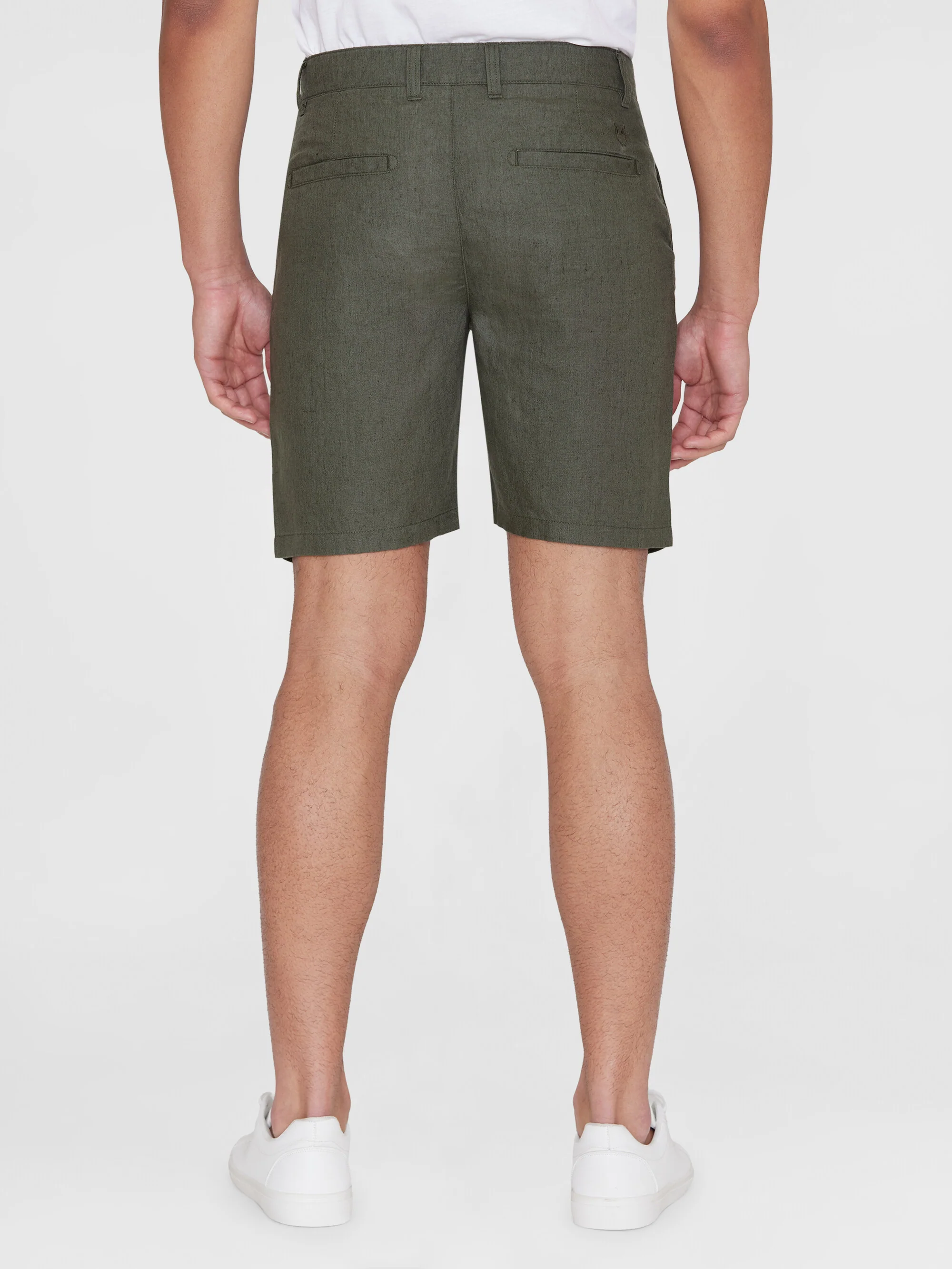 Chuck regular linen shorts - Burned Olive - Image 3