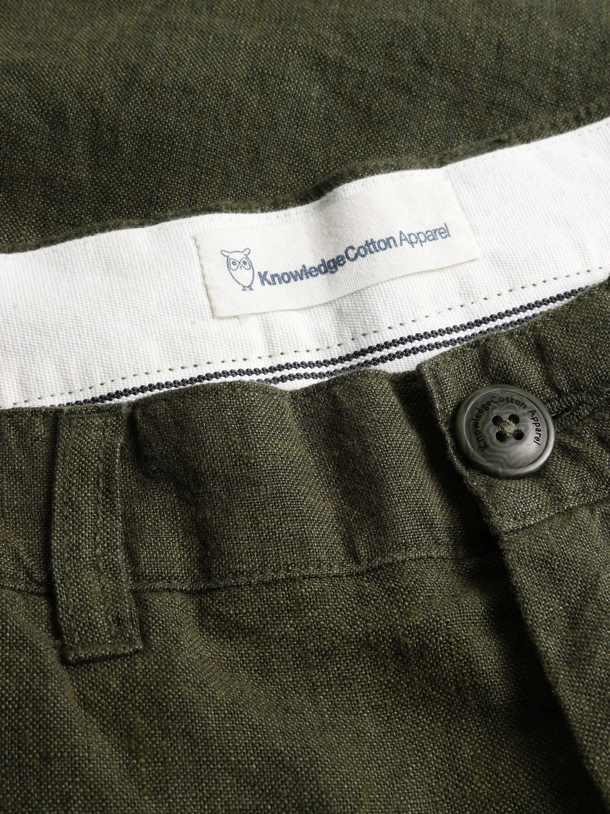 Chuck regular linen shorts - Burned Olive - Image 5