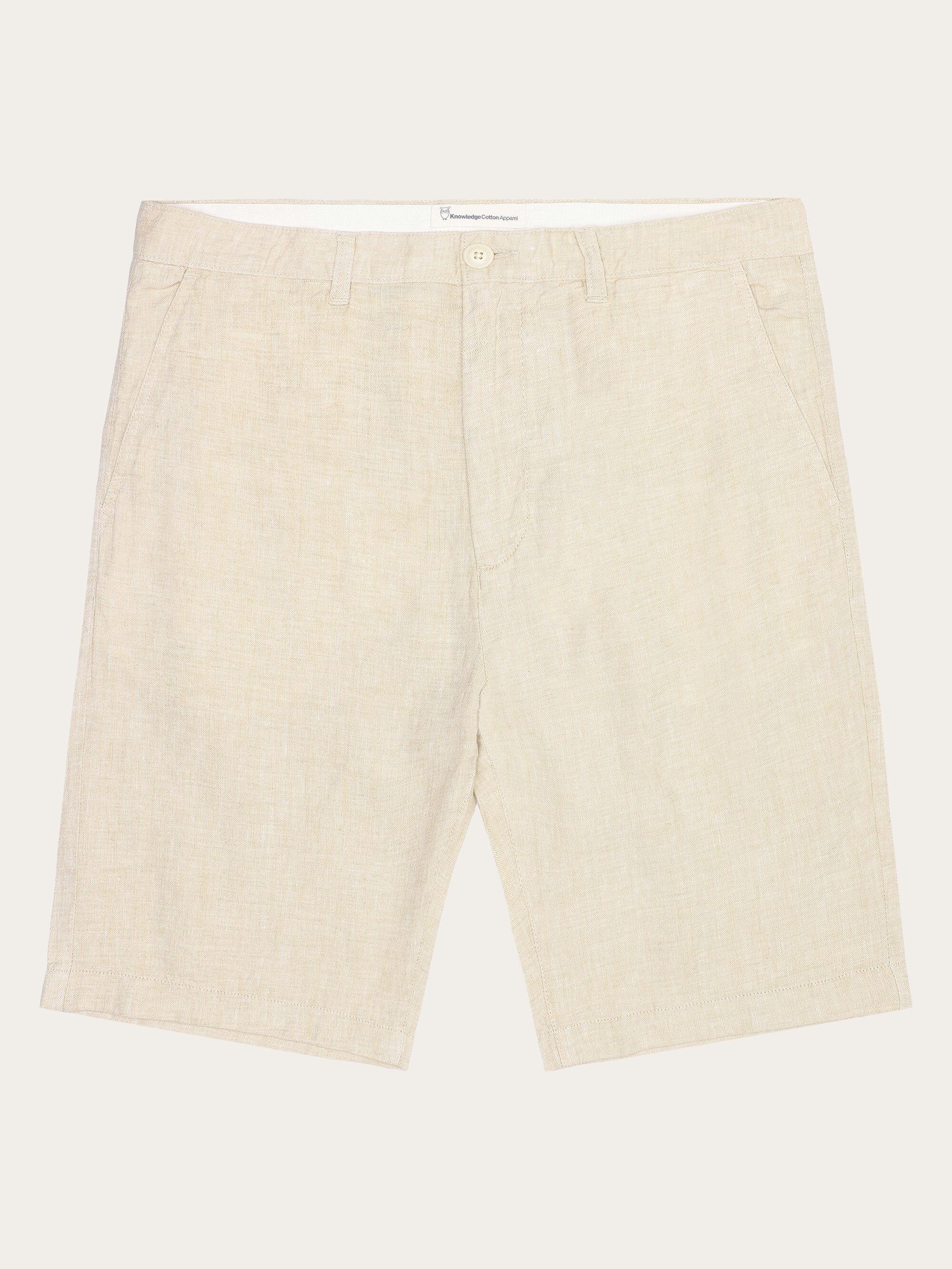 Chuck regular linen shorts - Yarndyed - Light feather gray