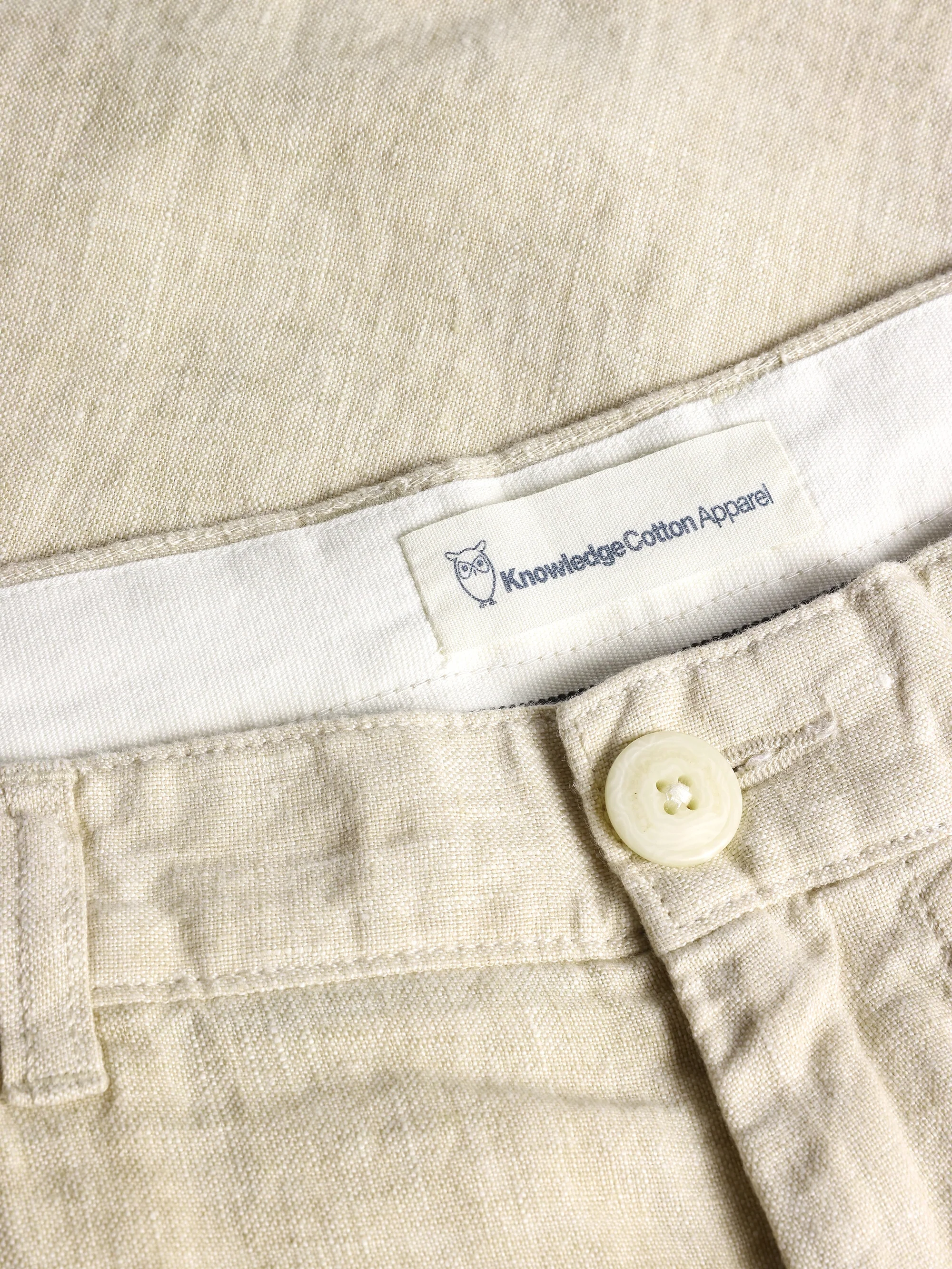 Chuck regular linen shorts - Yarndyed - Light feather gray - Image 4