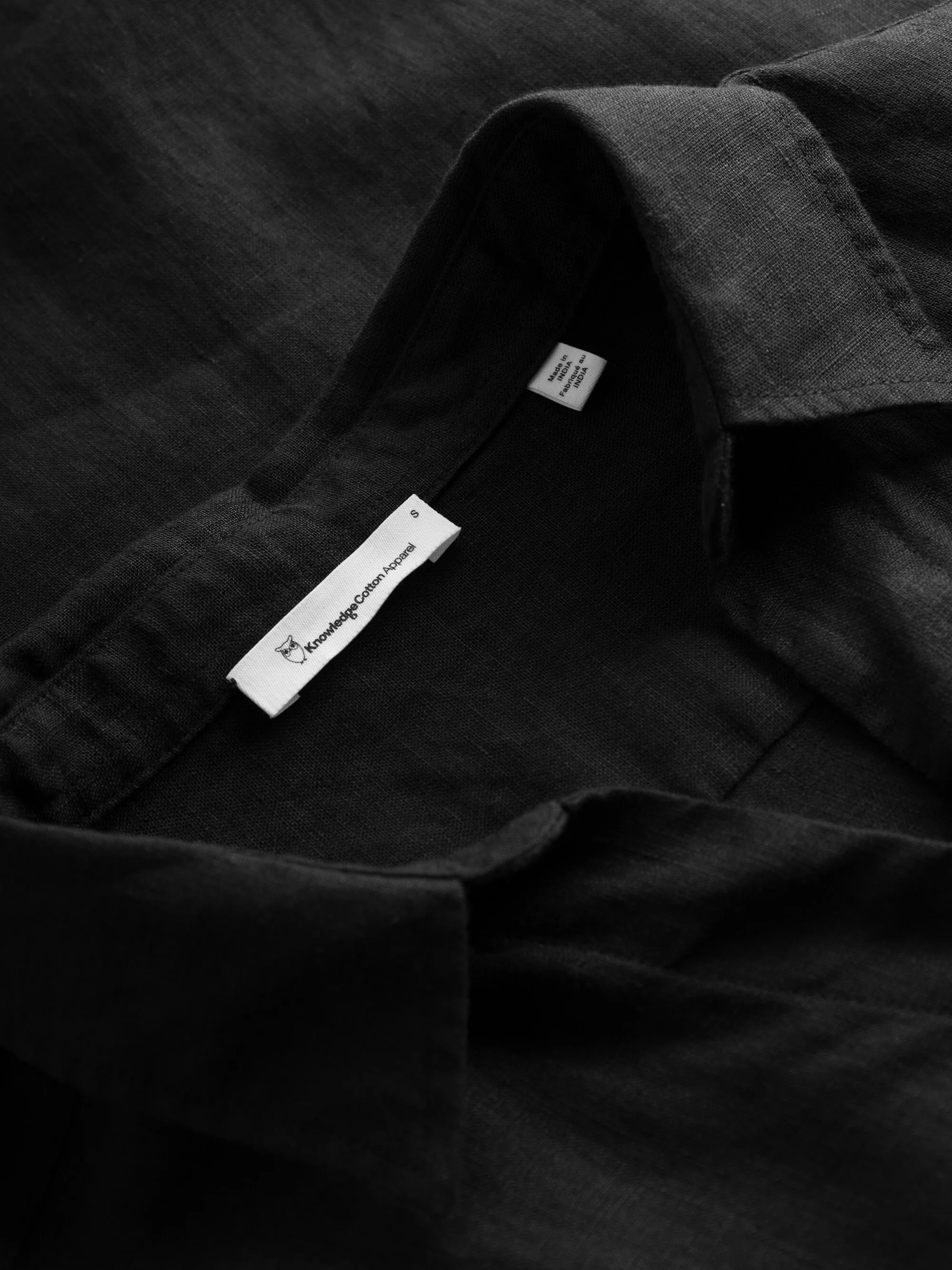Classic linen dress - Black Jet - Image 4