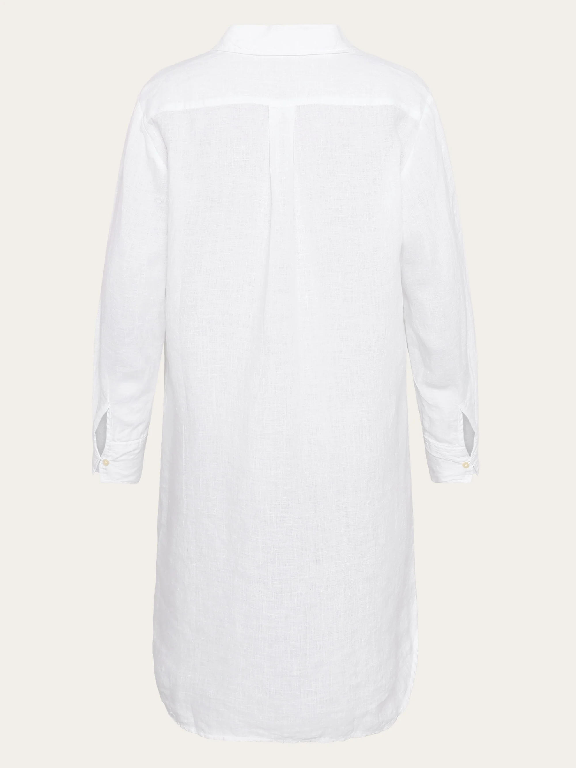 Classic linen dress - Bright White - Image 5
