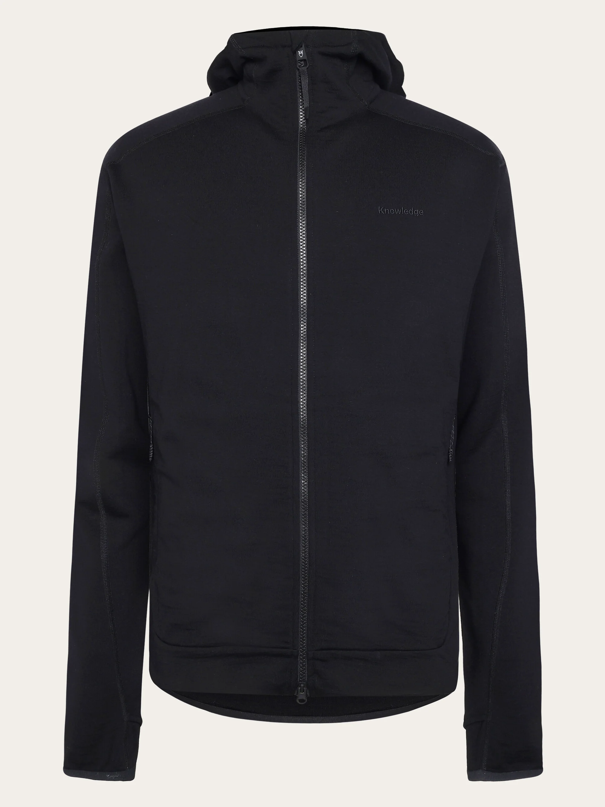 Dynamic wool fleece hoodie - Black Jet