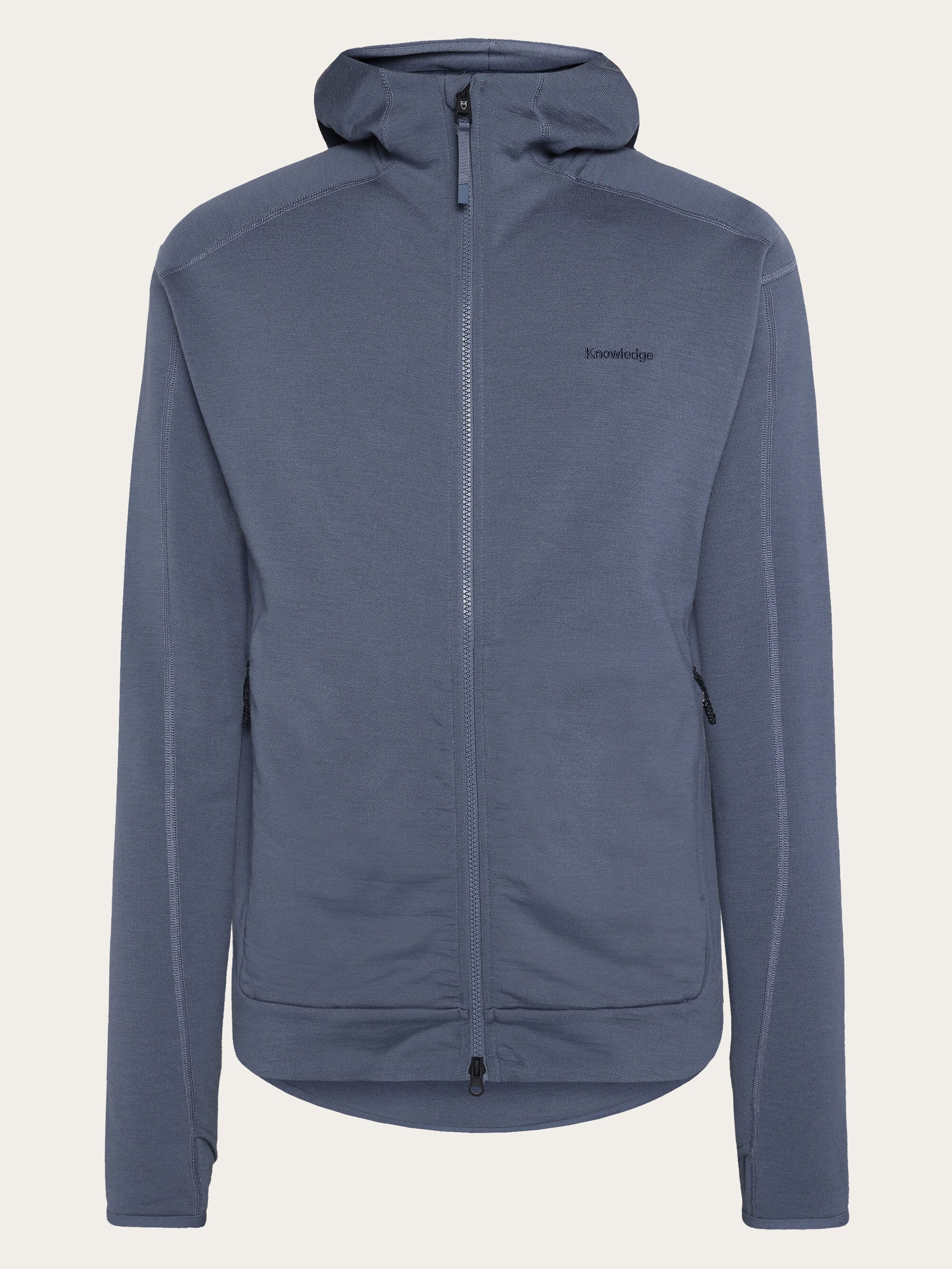 Dynamic wool fleece hoodie - Vintage Indigo