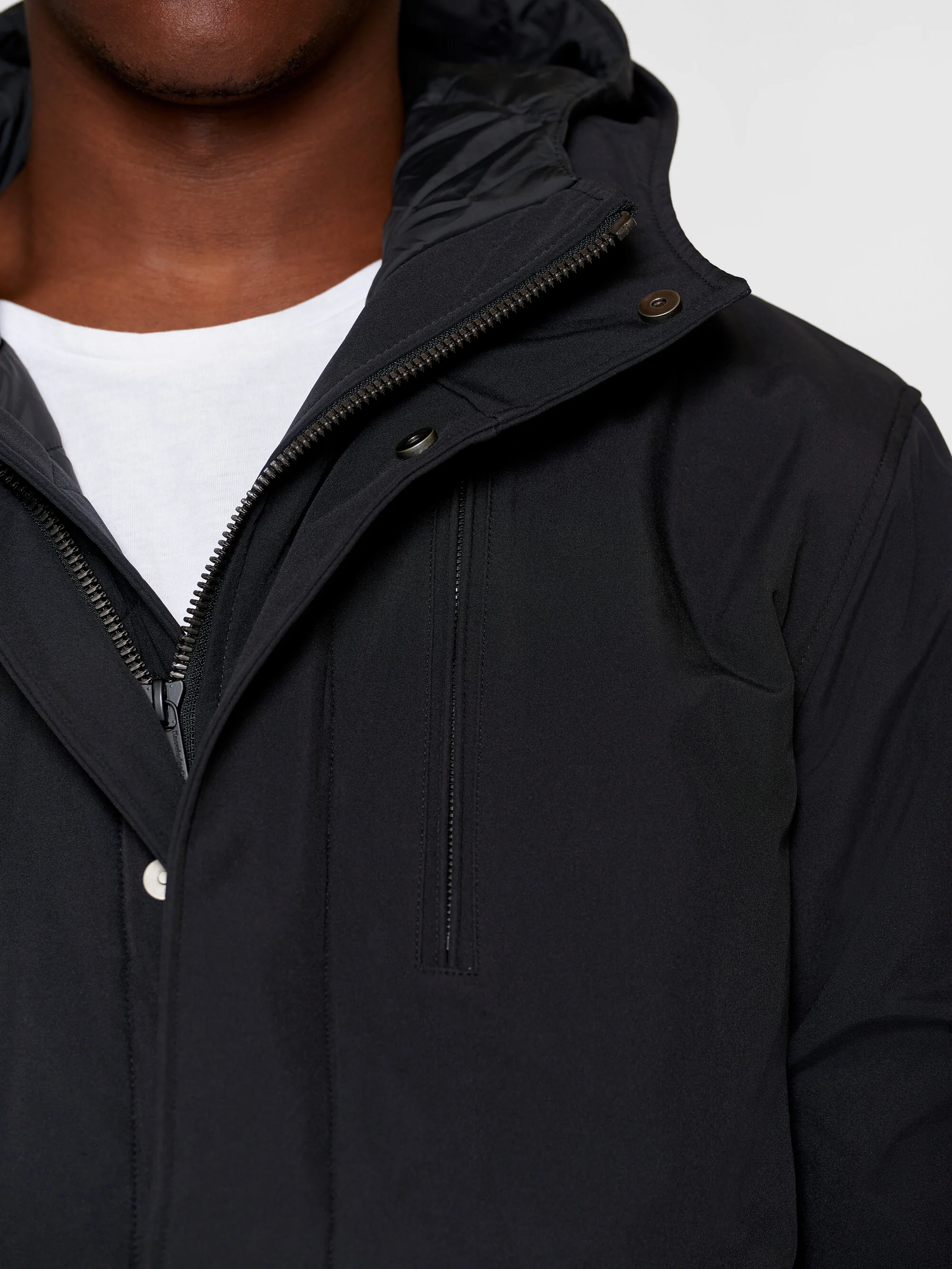 Long soft shell jacket CLIMATE SHELL™ - Black Jet - Image 5