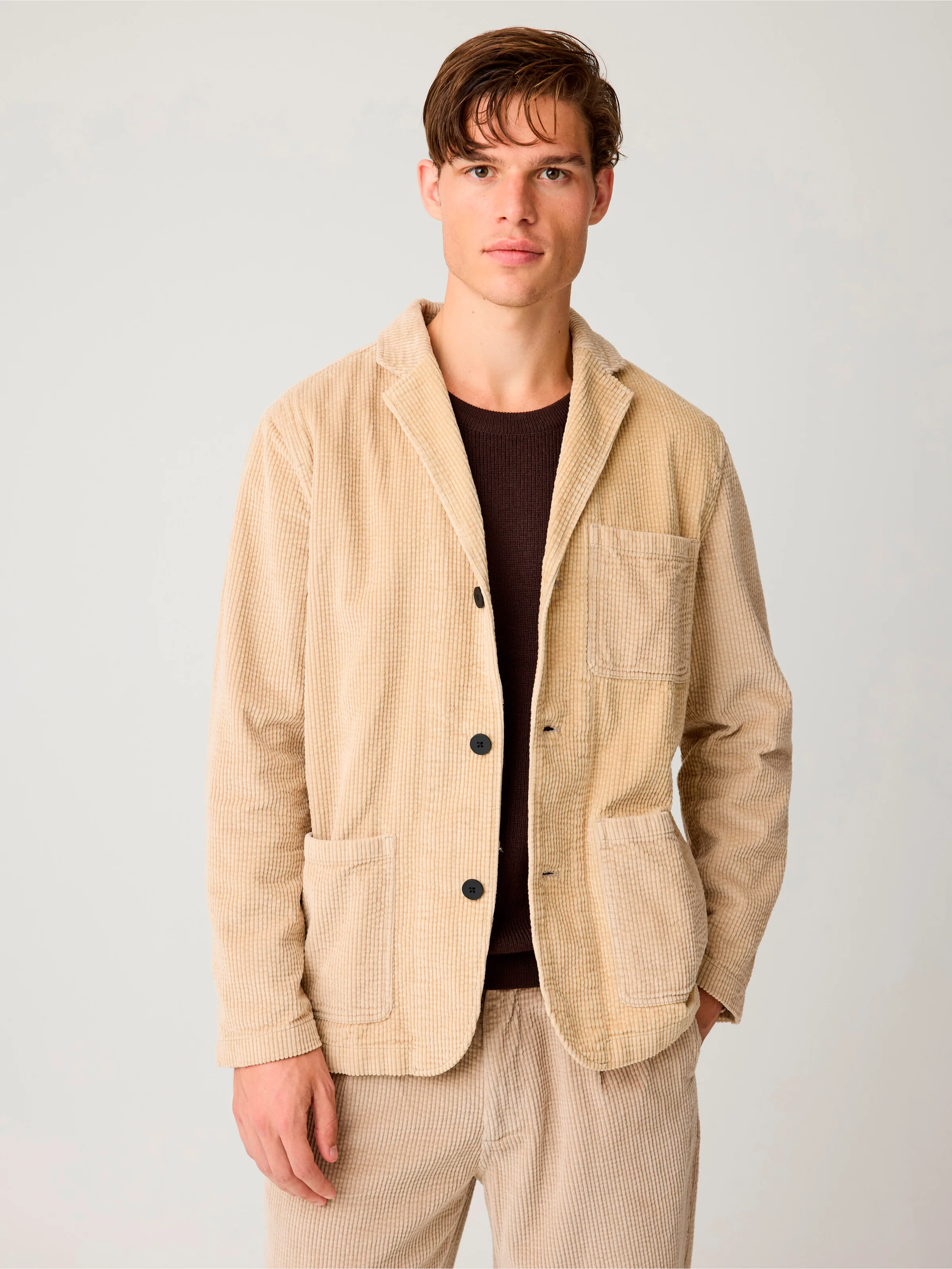 Corduroy blazer - Light feather gray - Image 2