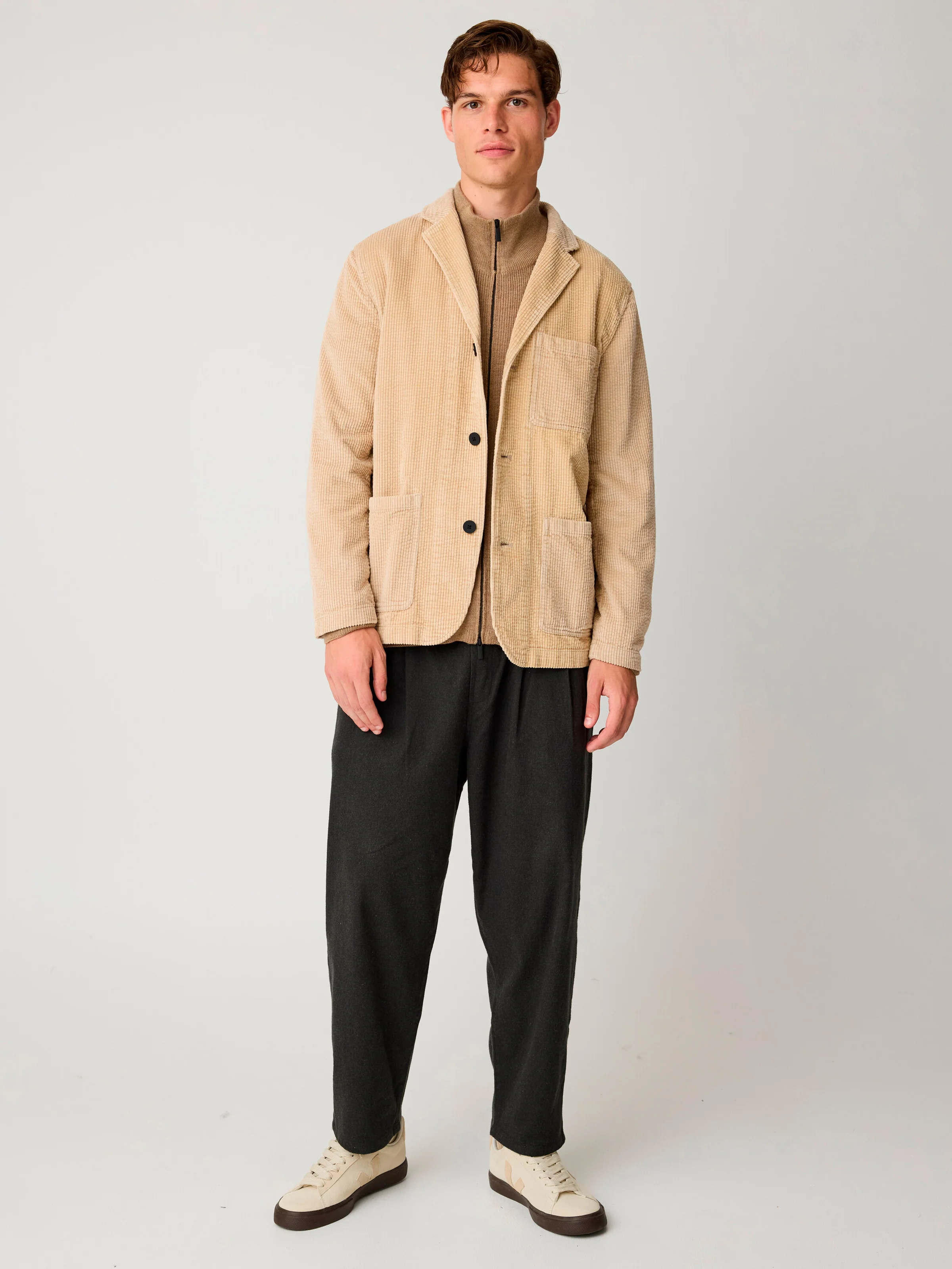 Corduroy blazer - Light feather gray - Image 3
