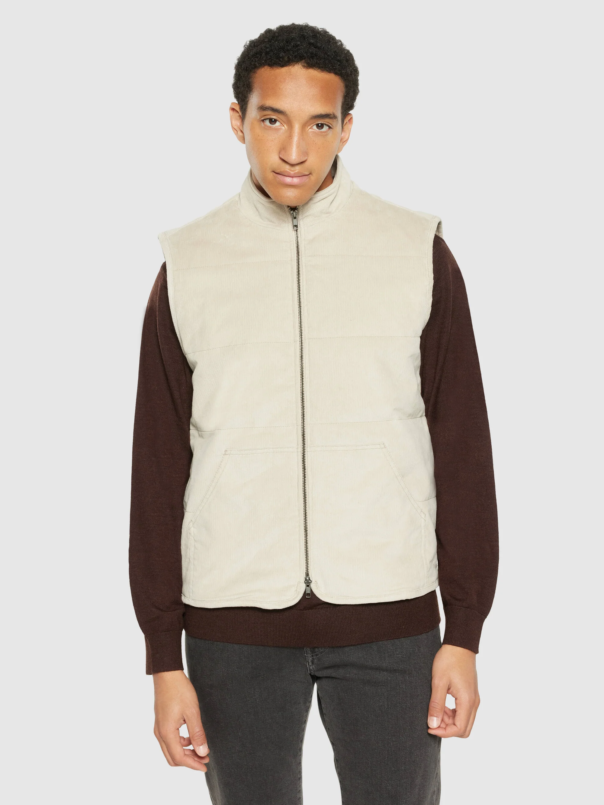 Corduroy overshirt - Light feather gray - Image 2