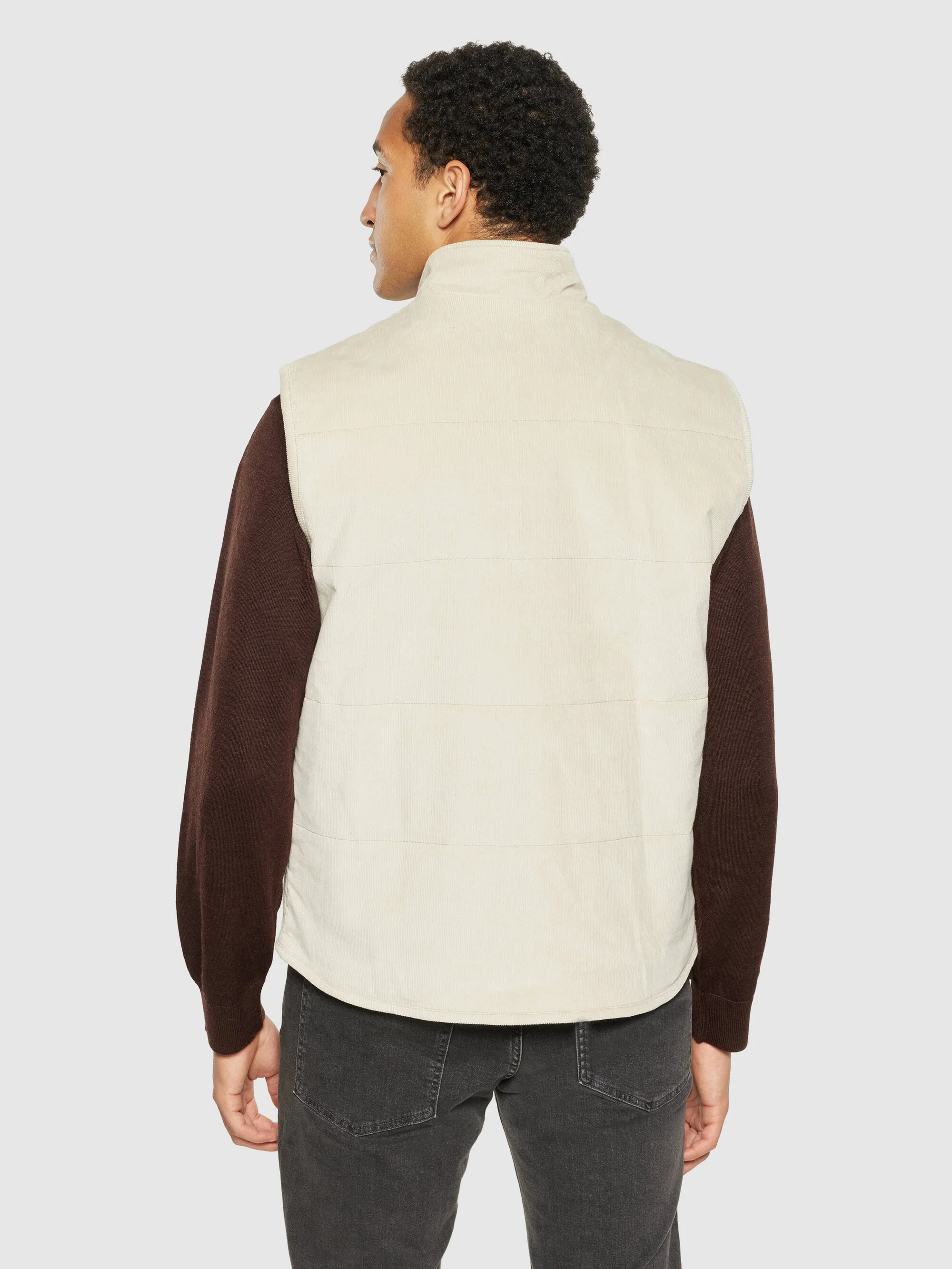 Corduroy overshirt - Light feather gray - Image 3