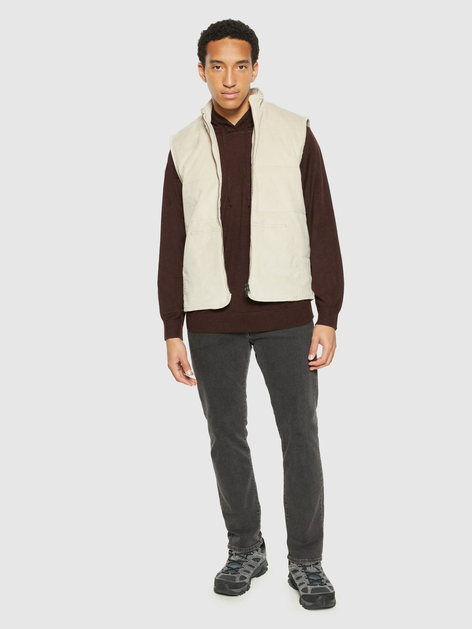 Corduroy overshirt - Light feather gray - Image 4