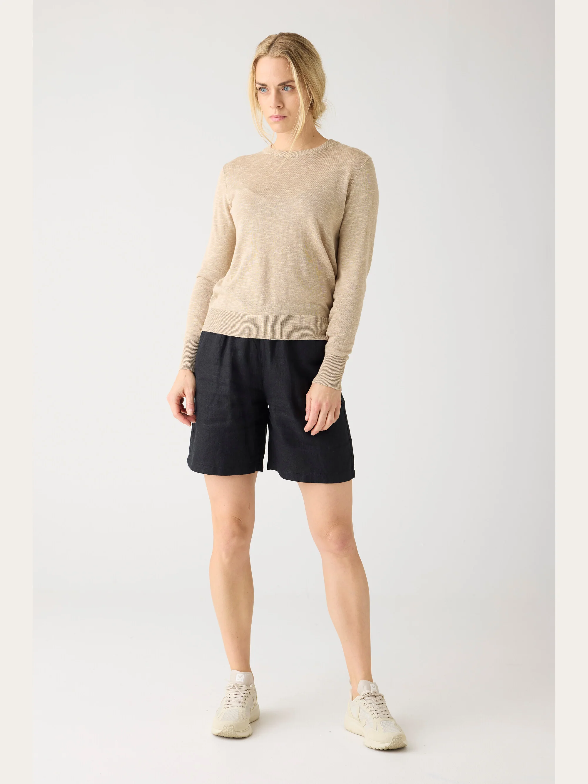 Crew neck knit Tencel™ - Light feather gray - Image 5