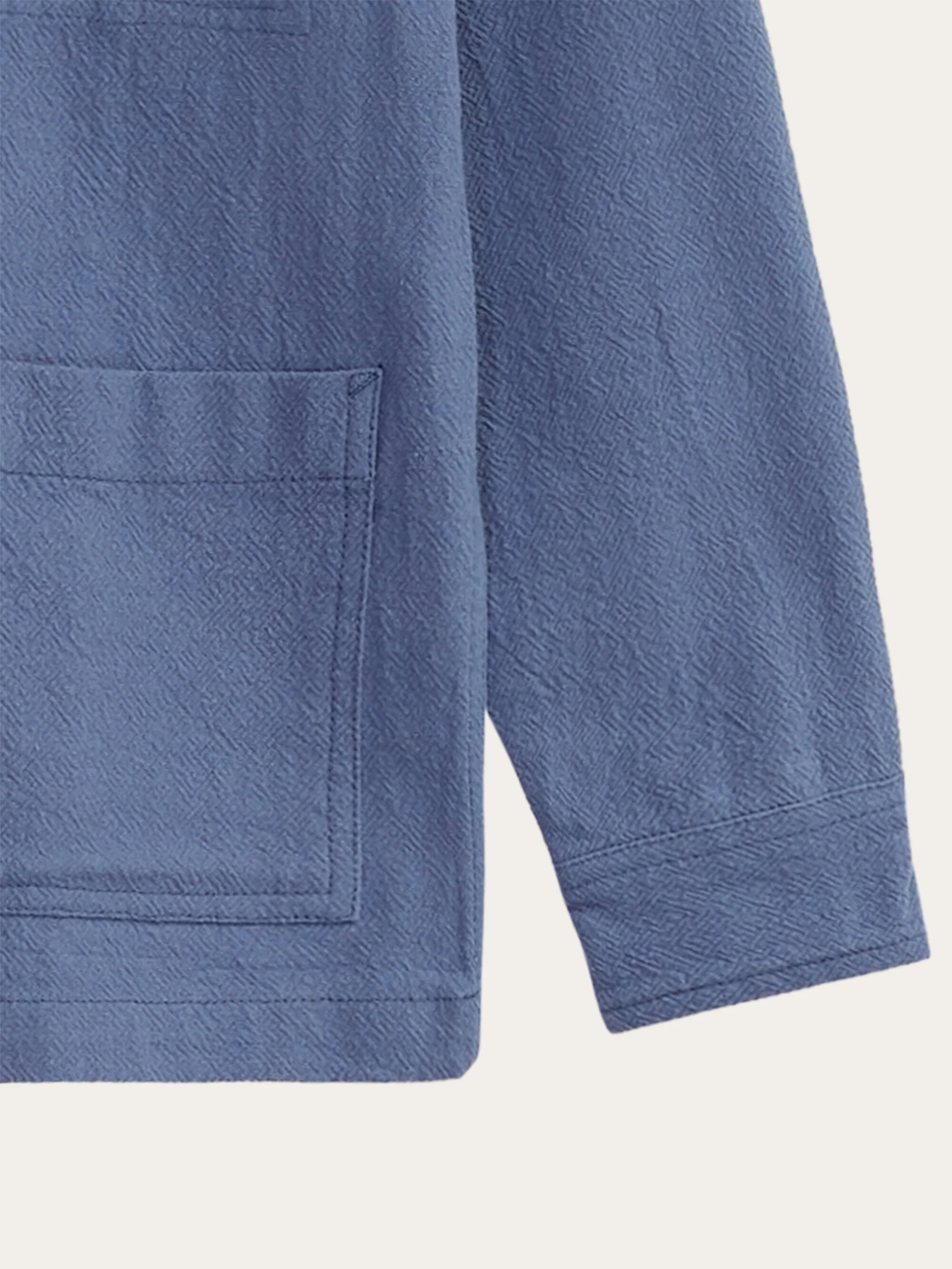 Crushed cotton overshirt - GOTS/Vegan - Moonlight Blue - Image 2