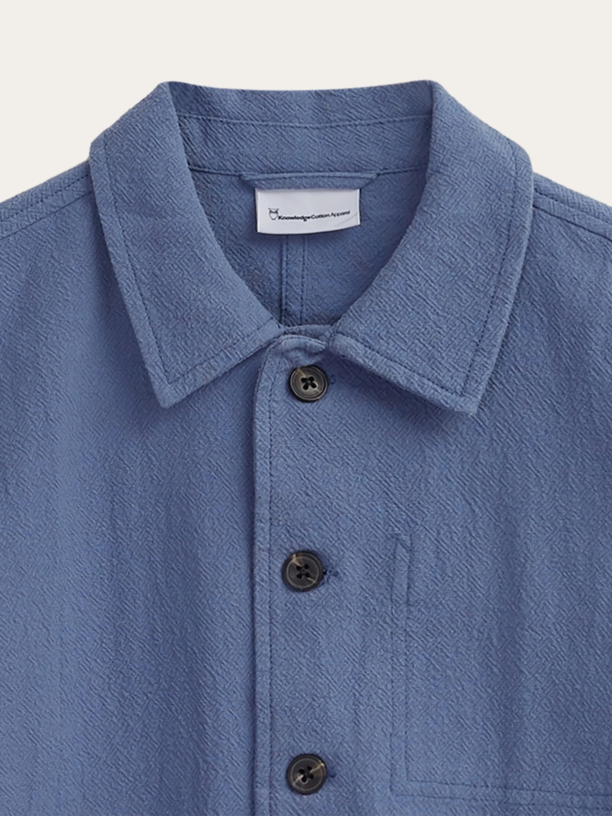Crushed cotton overshirt - GOTS/Vegan - Moonlight Blue - Image 3
